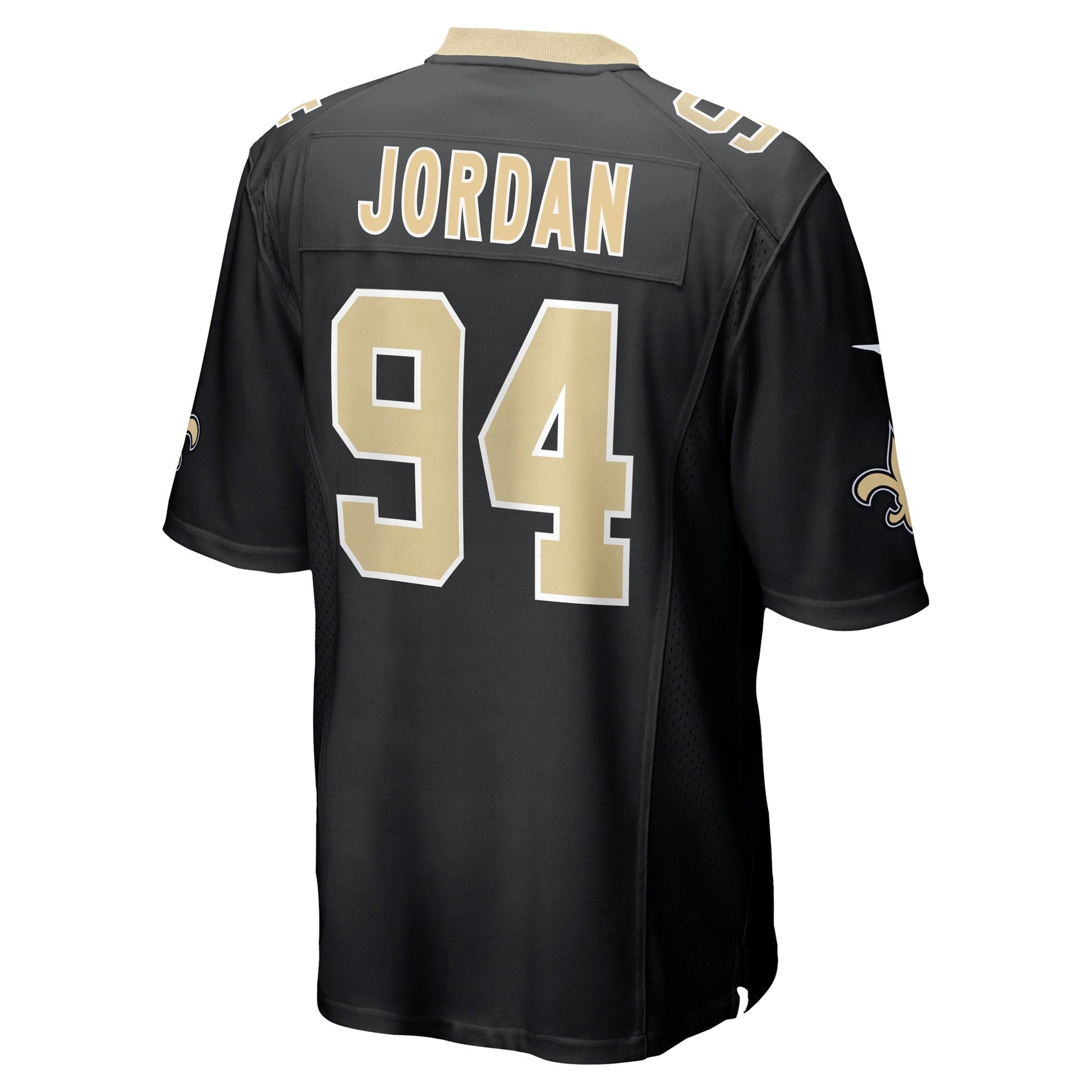Cameron Jordan New Orleans Saints Team Game Jersey - Black football jersey product view 3