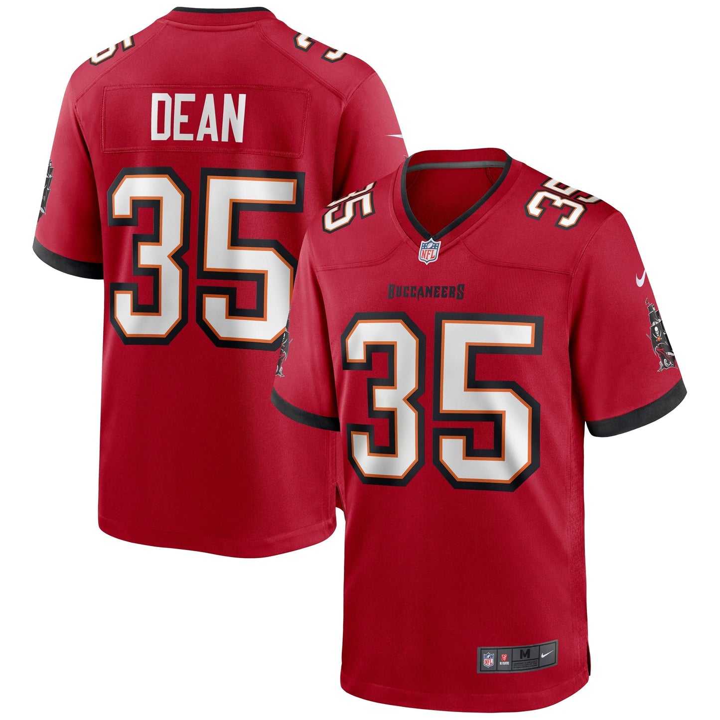 Jamel Dean Tampa Bay Buccaneers Game Jersey - Red football jersey product view 1