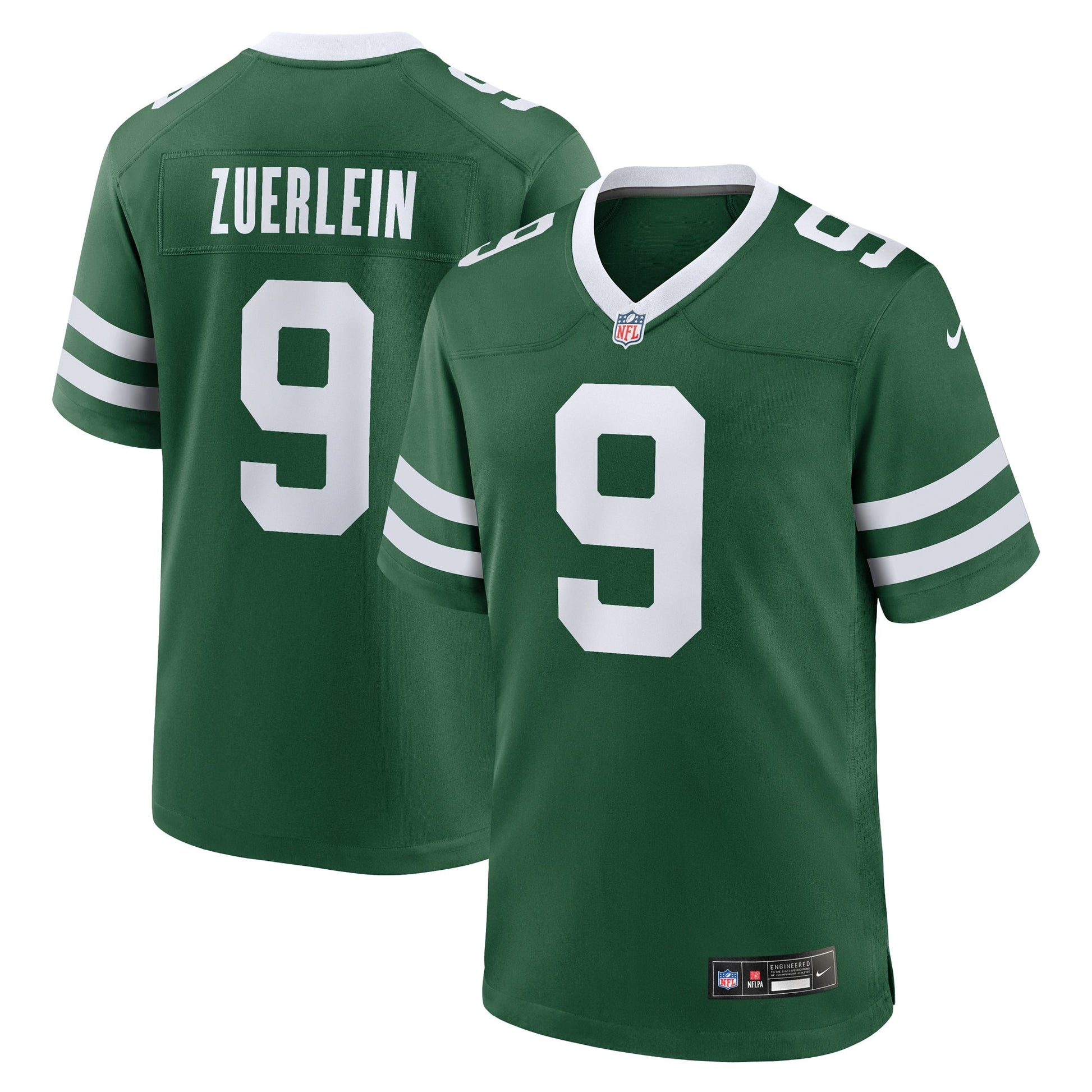 Greg Zuerlein New York Jets Team Game Jersey - Legacy Green football jersey product view 1