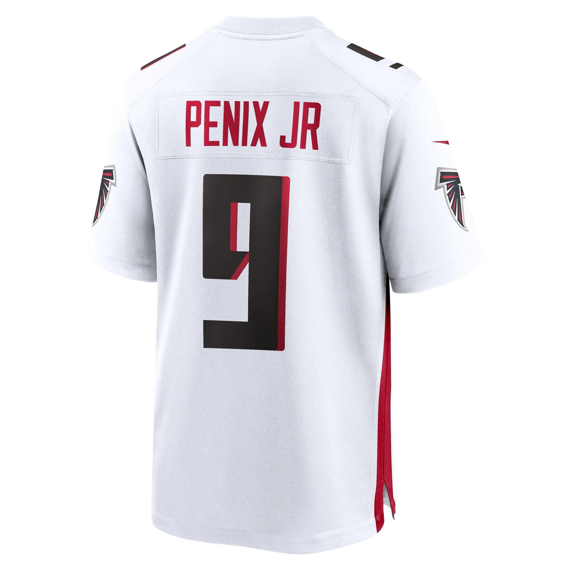 Michael Penix Jr. Atlanta Falcons Game Jersey - White football jersey product view 3