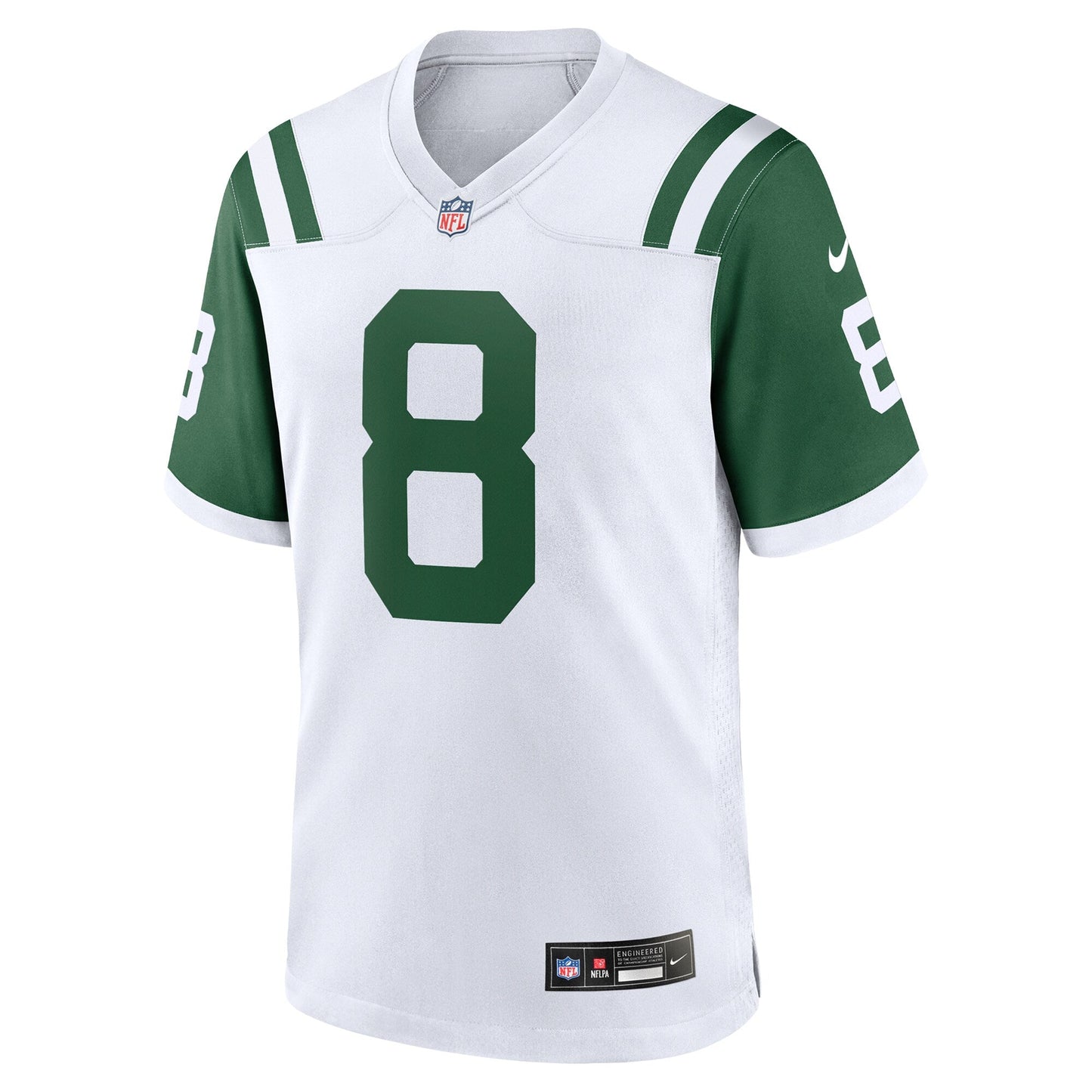 Aaron Rodgers New York Jets Classic Alternate Game Jersey - White football jersey product view 2