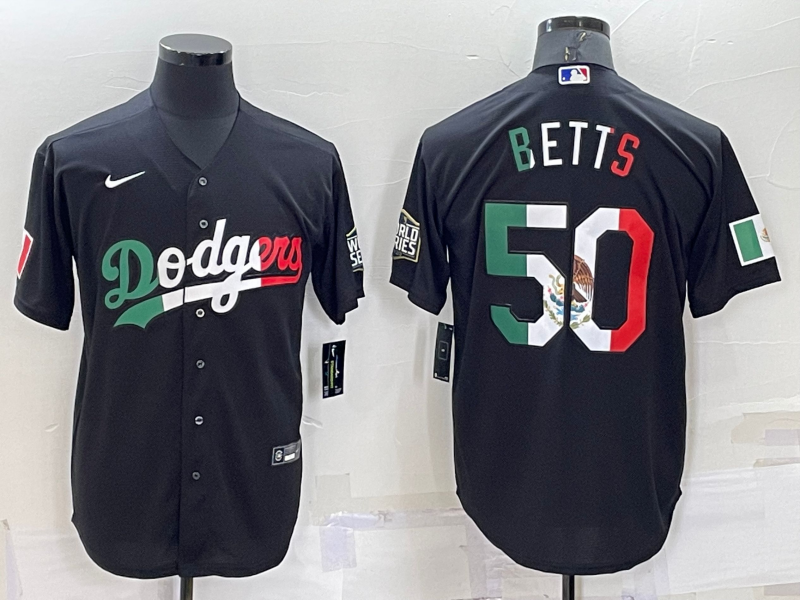 Men's Los Angeles Dodgers Mookie Betts Black Stitched Baseball Jersey baseball jersey product view 1
