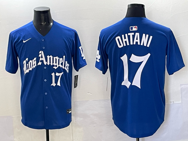 Men's Los Angeles Dodgers Shohei Ohtani #17 Royal Alternate Game Jersey baseball jersey product view 1