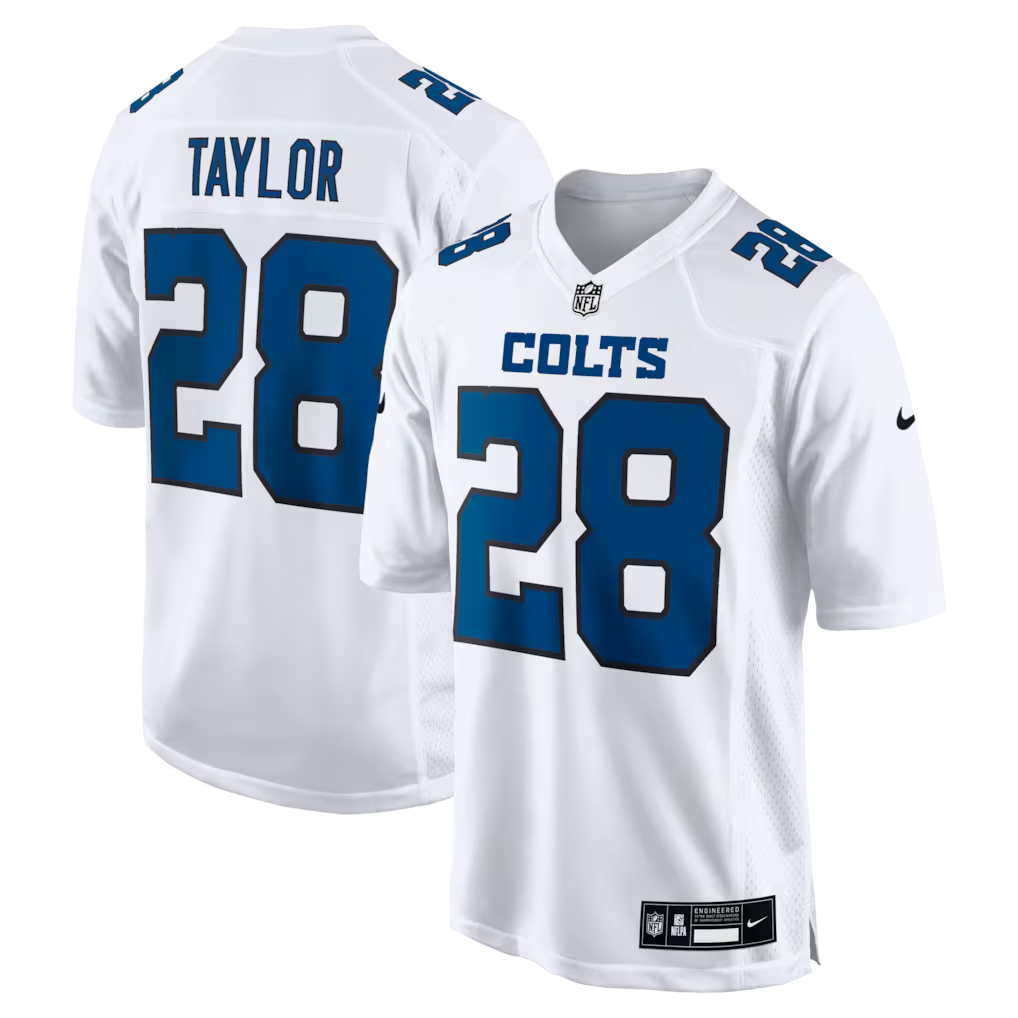 Men's Indianapolis Colts Jonathan Taylor White Fashion Game Jersey football jersey product view 1