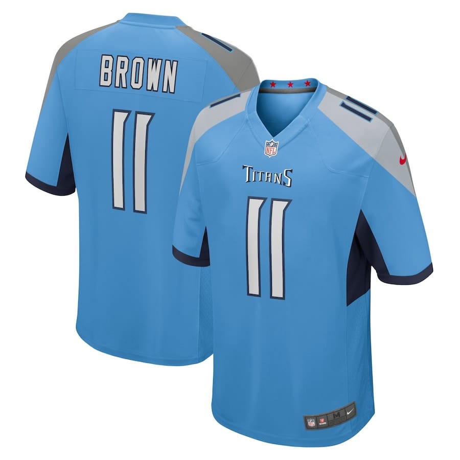 AJ Brown Tennessee Titans Jersey football jersey product view 1