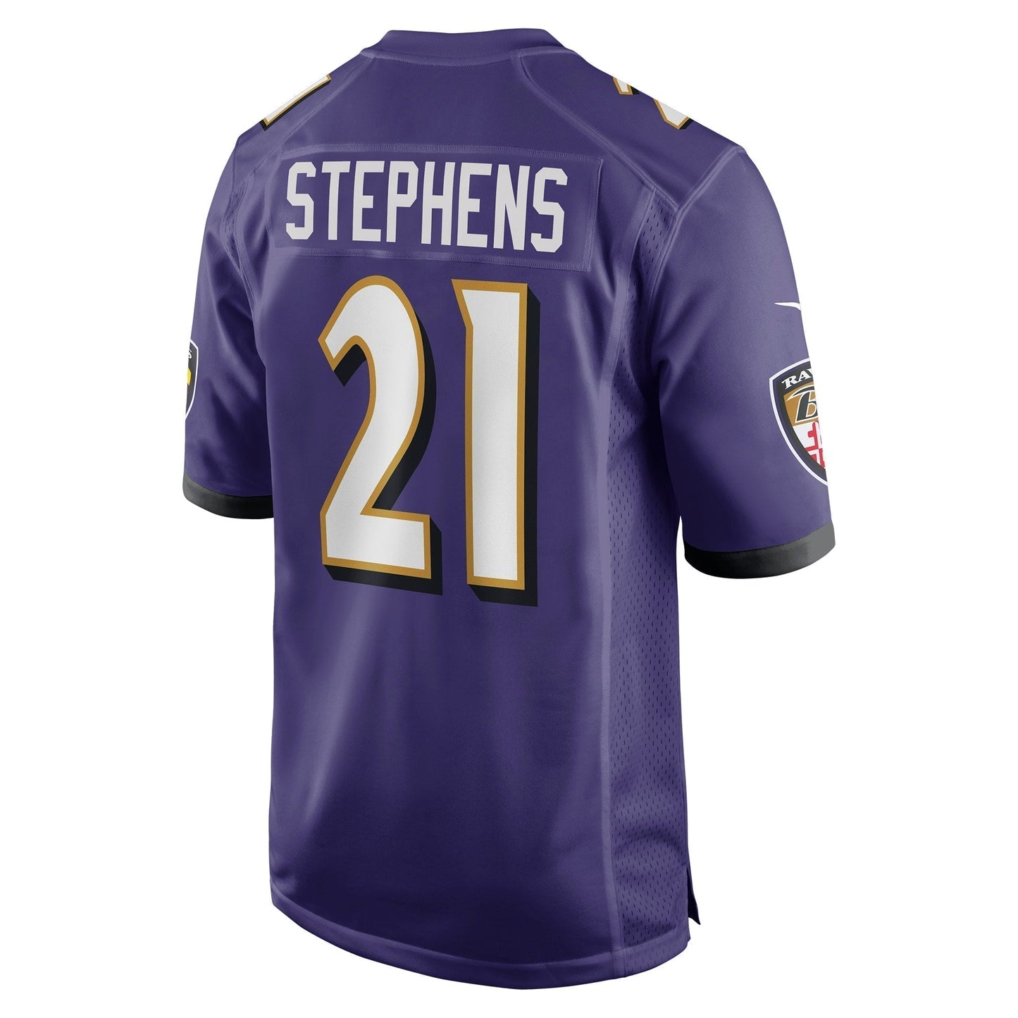 Brandon Stephens Baltimore Ravens Game Jersey - Purple football jersey product view 3