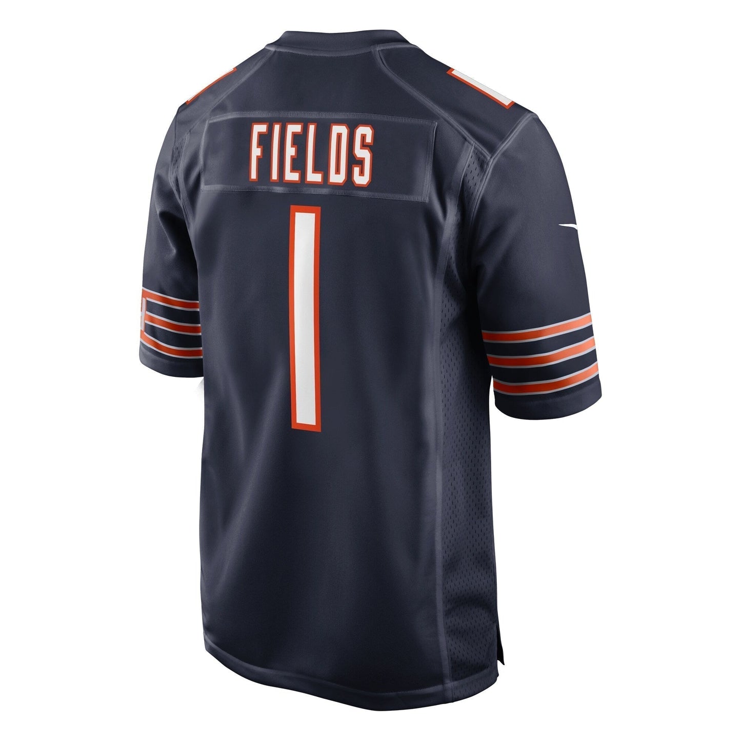 Justin Fields Chicago Bears Game Jersey - Navy football jersey product view 3