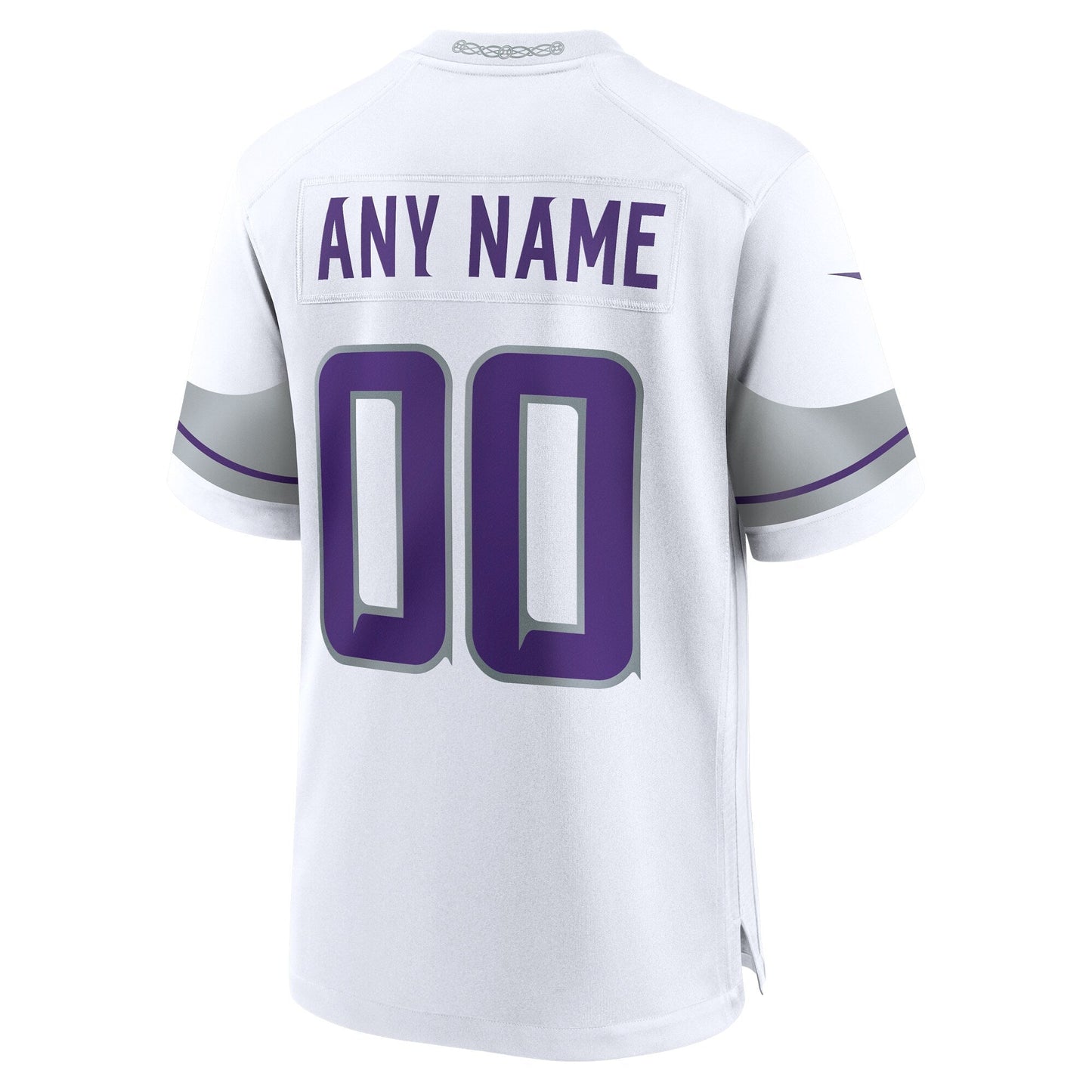 Minnesota Vikings Alternate Custom Game Jersey - White football jersey product view 3