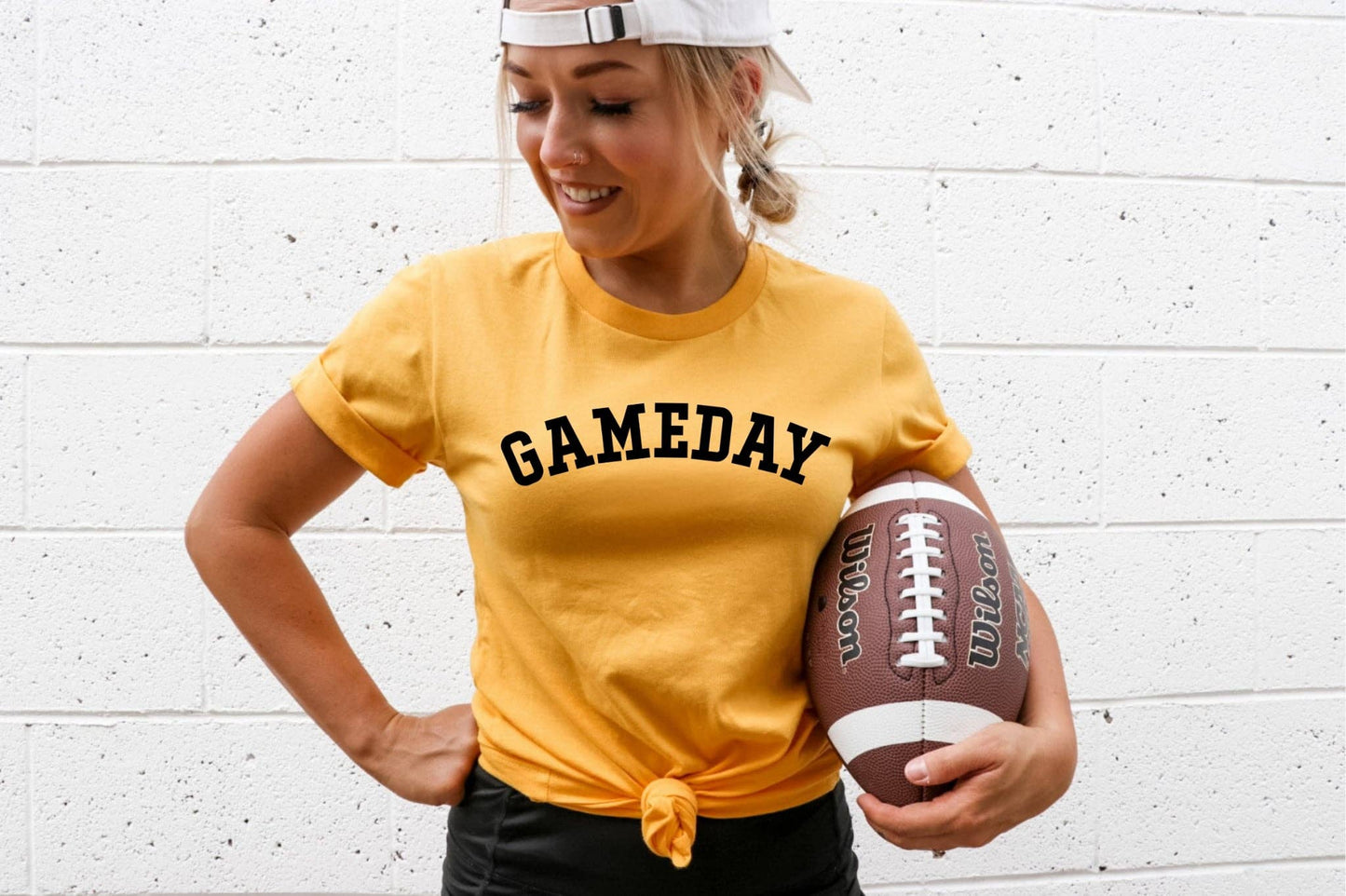 Gameday Varsity Font Gold Football Trendy Graphic Tee Unisex T-shirt, Sweatshirt, Hoodie, Long Sleeve Tee - T-Shirt, Sweatshirt, Hoodie