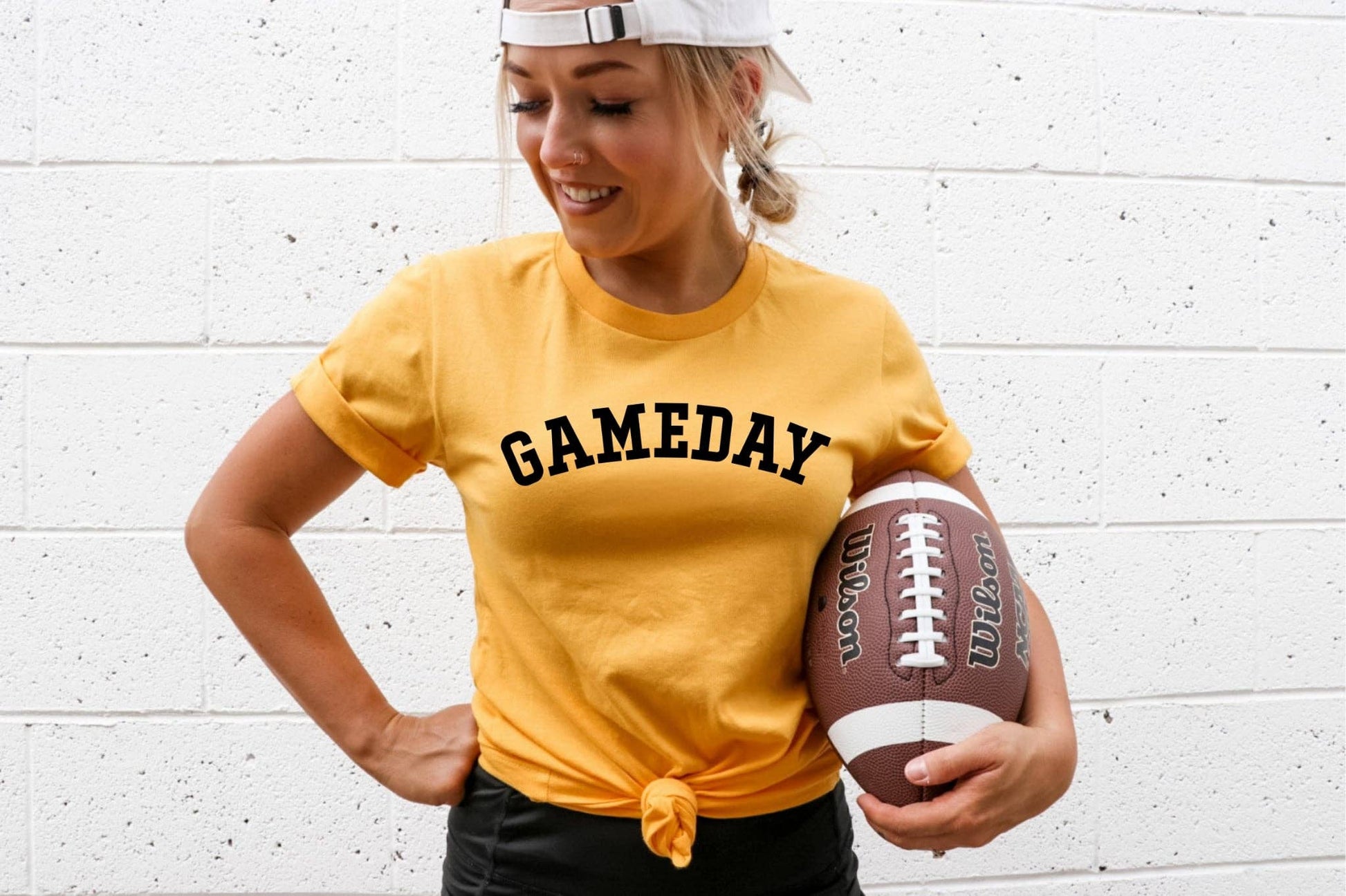 Gameday Varsity Font Gold Football Trendy Graphic Tee Unisex T-shirt, Sweatshirt, Hoodie, Long Sleeve Tee - T-Shirt, Sweatshirt, Hoodie