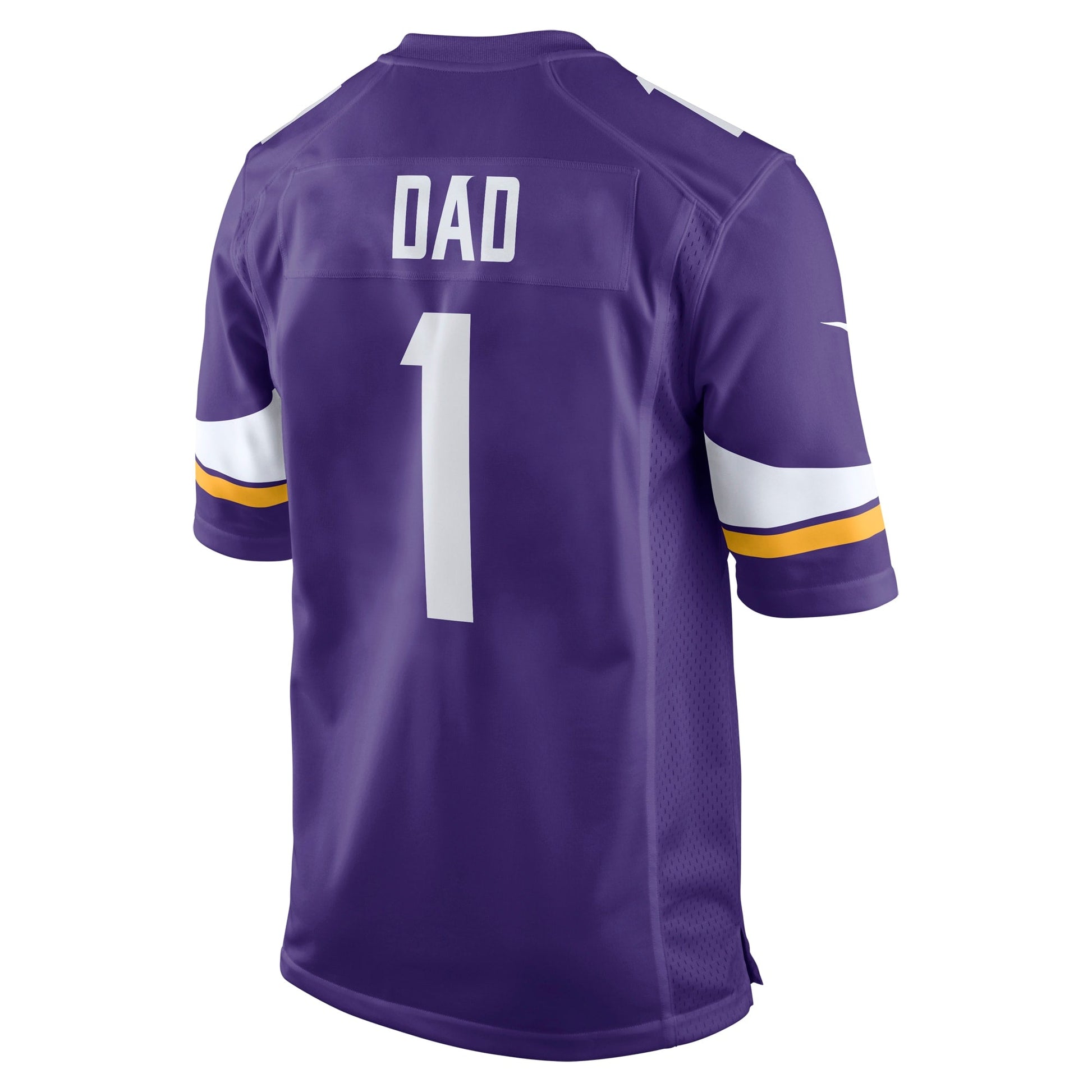 Number 1 Dad Minnesota Vikings Game Jersey - Purple football jersey product view 3