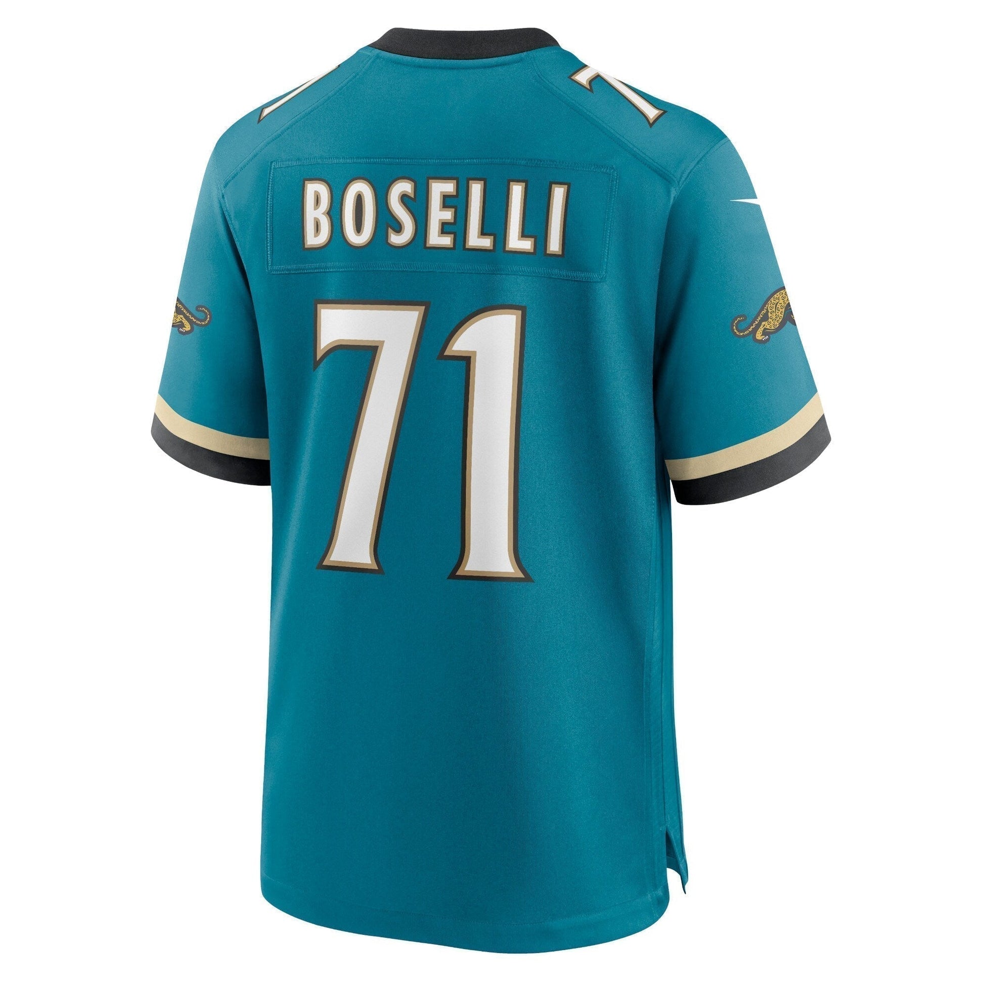 Tony Boselli Jacksonville Jaguars Prowler Throwback Retired Game Jersey - Teal football jersey product view 3