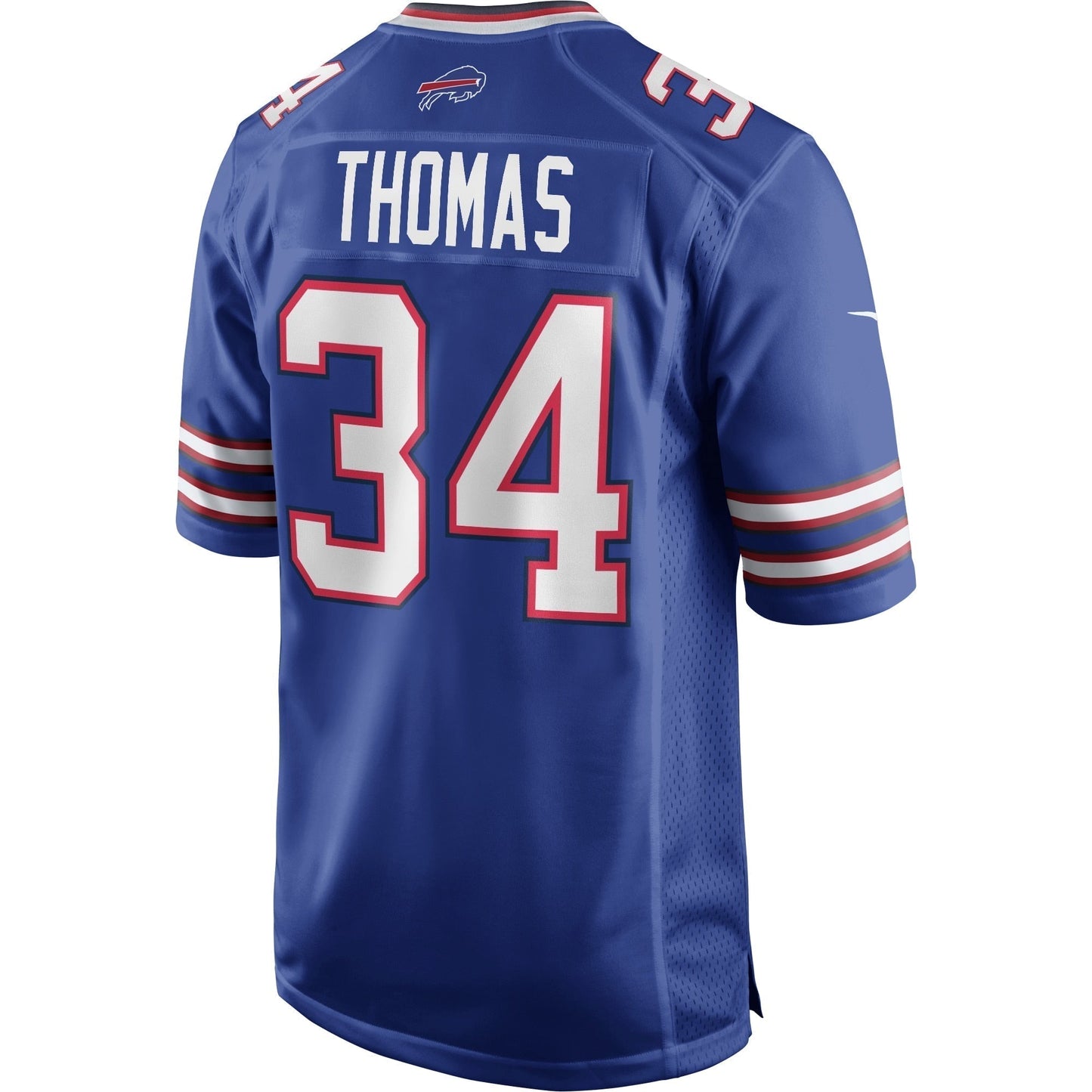 Thurman Thomas Buffalo Bills Game Retired Jersey - Royal football jersey product view 3