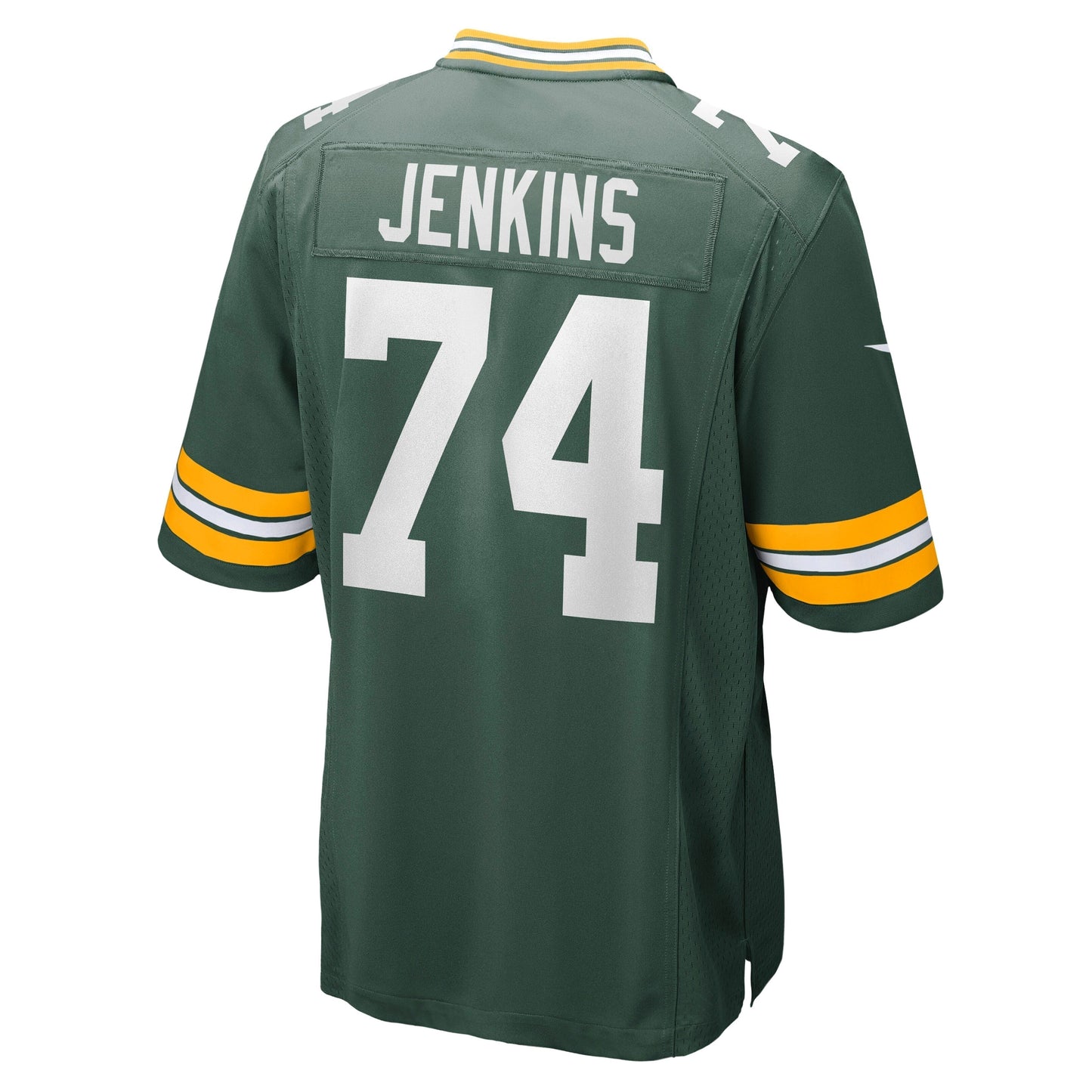 Elgton Jenkins Green Bay Packers Game Jersey - Green football jersey product view 3
