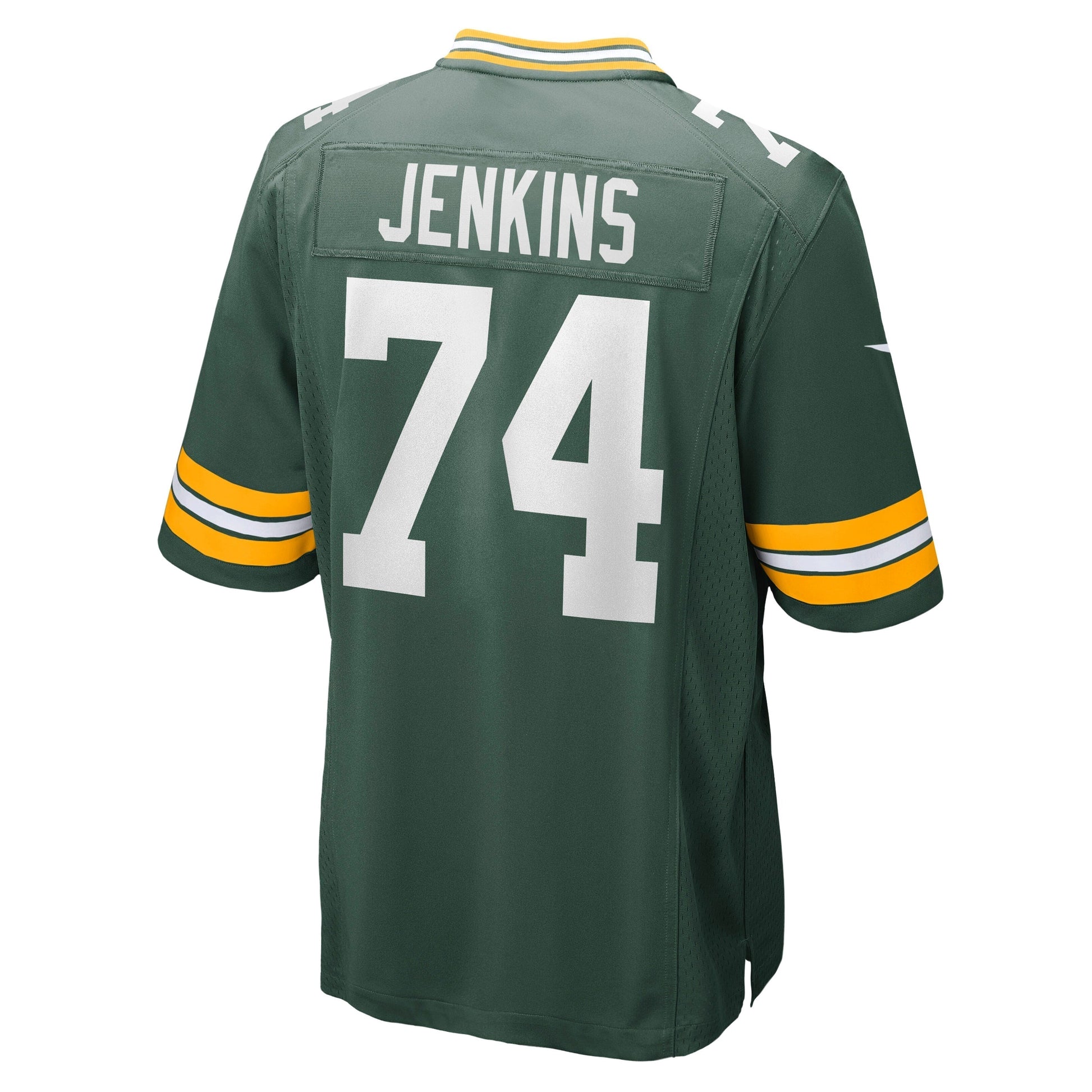Elgton Jenkins Green Bay Packers Game Jersey - Green football jersey product view 3