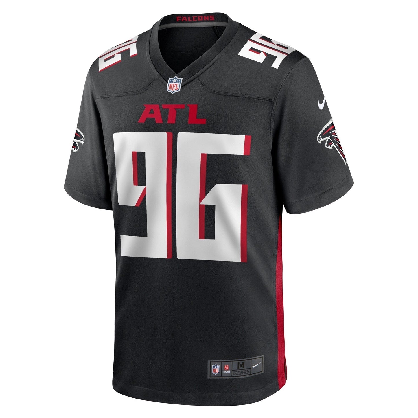 Zach Harrison Atlanta Falcons Team Game Jersey - Black football jersey product view 2