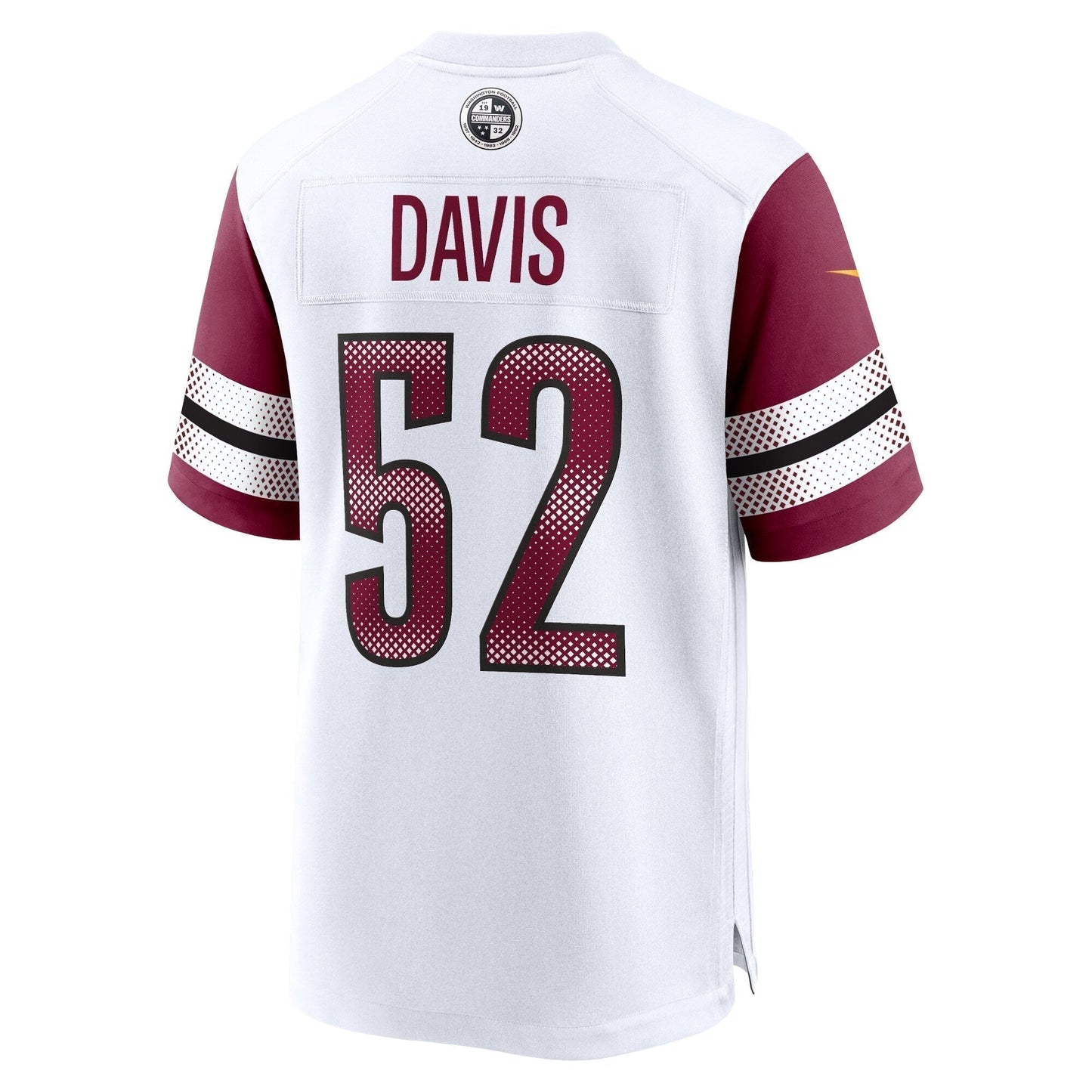Jamin Davis Washington Commanders Game Jersey - White football jersey product view 3