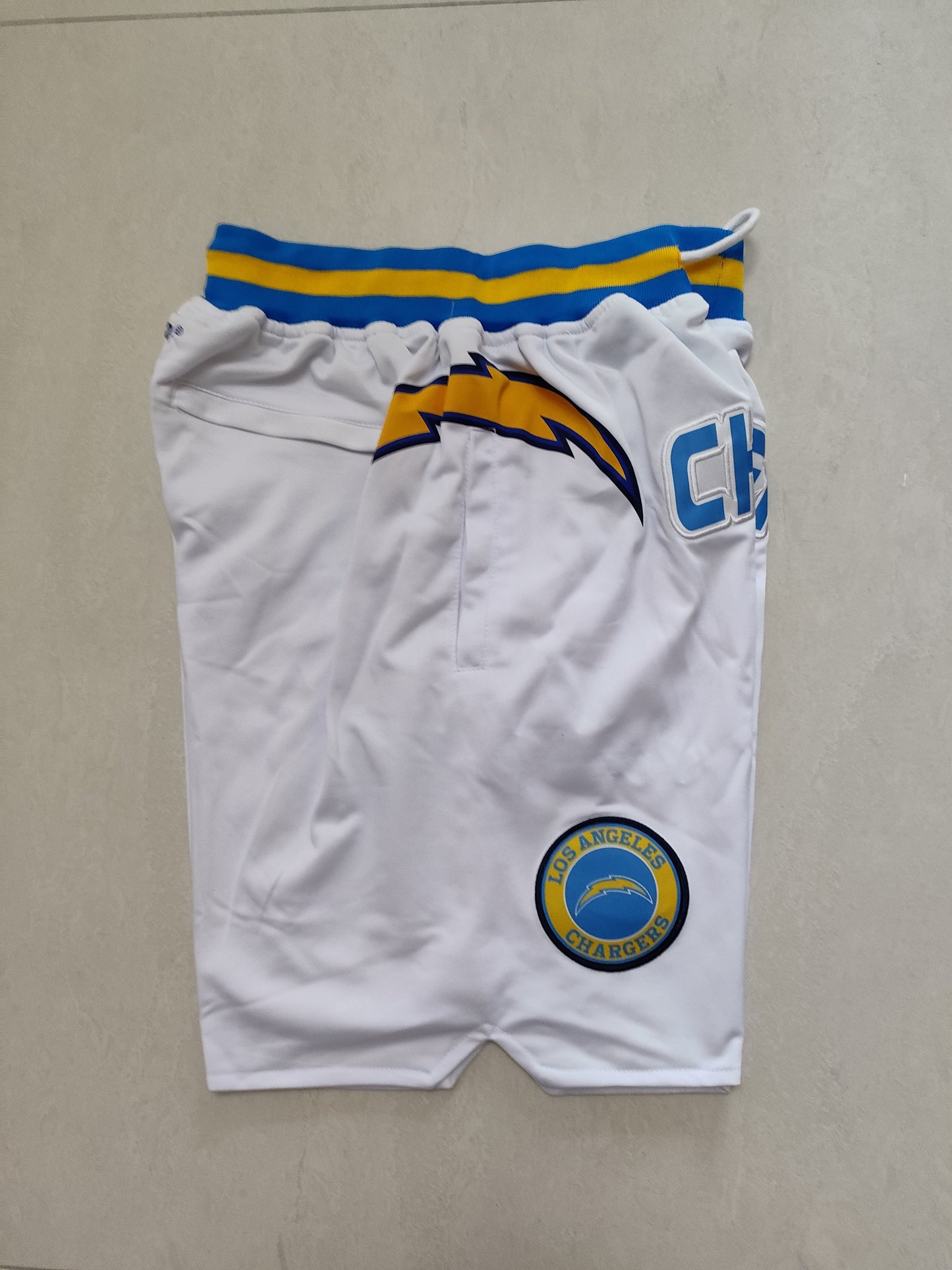 JUST DON Los Angeles Chargerss Pocket Shorts football jersey product view 3