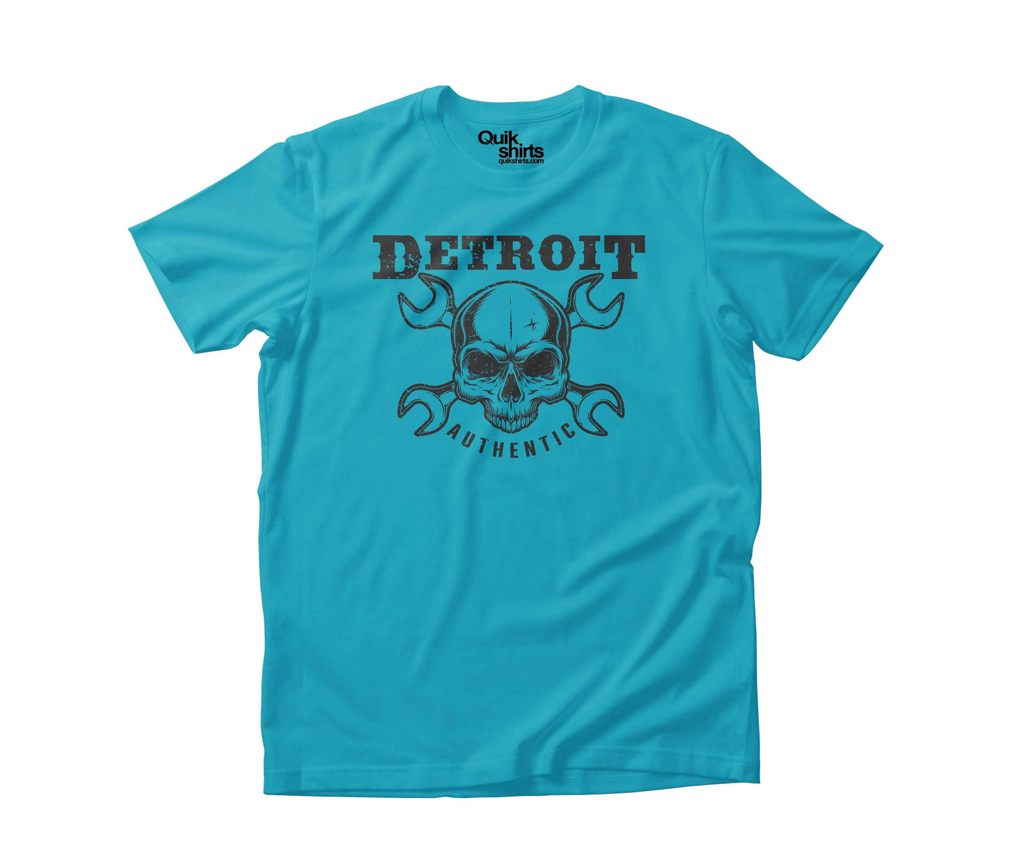 Detroit Skull & Cross Wrenches - Premium Custom T-Shirt Unisex T-shirt, Sweatshirt, Hoodie, Long Sleeve Tee - T-Shirt, Sweatshirt, Hoodie