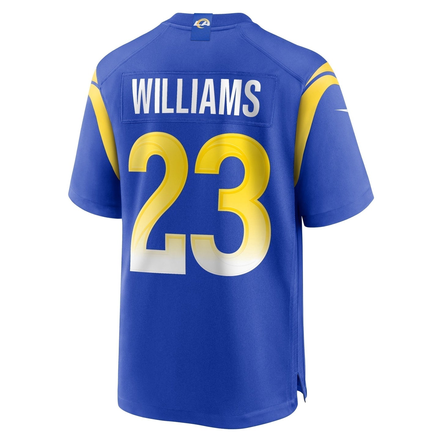 Kyren Williams Los Angeles Rams Game Jersey - Royal football jersey product view 3