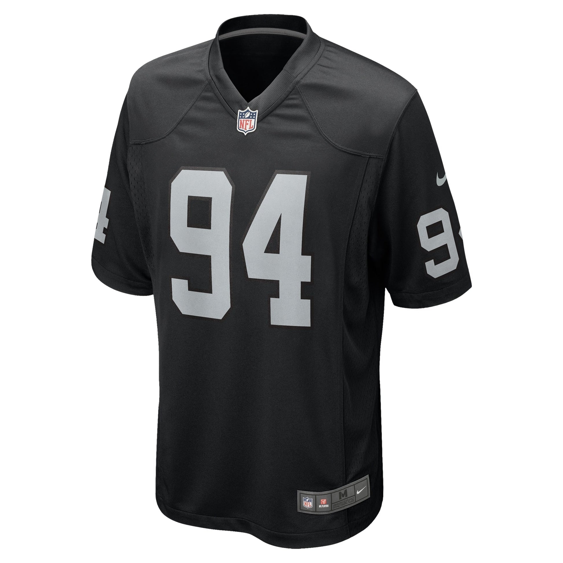 Christian Wilkins Las Vegas Raiders Team Game Jersey - Black football jersey product view 2