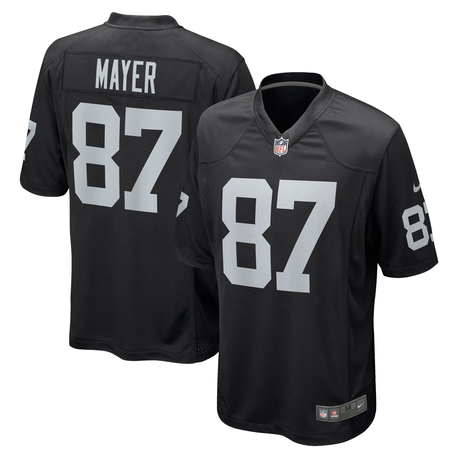 Michael Mayer Las Vegas Raiders Game Jersey - Black football jersey product view 1