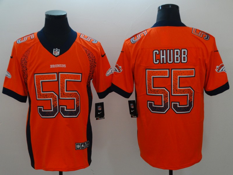 Men's Denver Broncos Bradley Chubb #55 Orange Player Game Jersey1 football jersey product view 1
