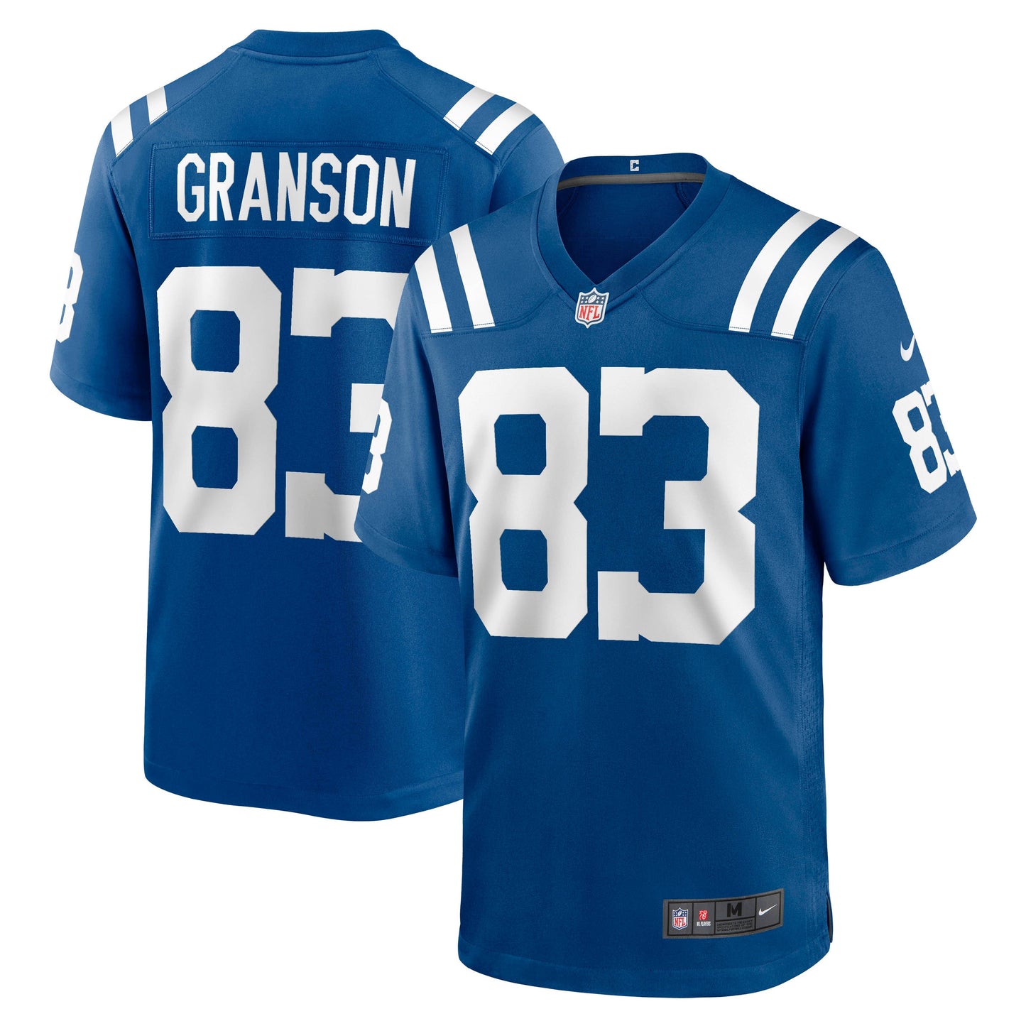 Kylen Granson Indianapolis Colts Game Jersey - Royal football jersey product view 1