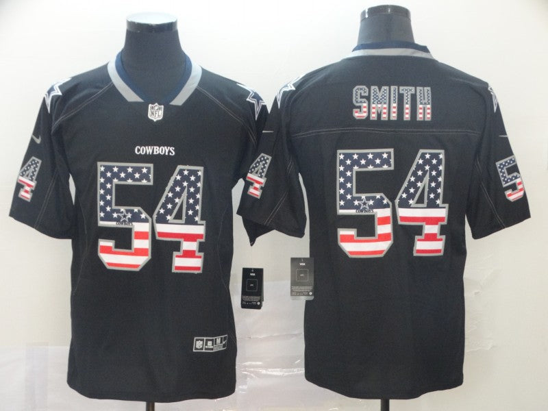 Men's Dallas Cowboys Jaylon Smith #54 Black Authentic Game Jersey1 football jersey product view 1