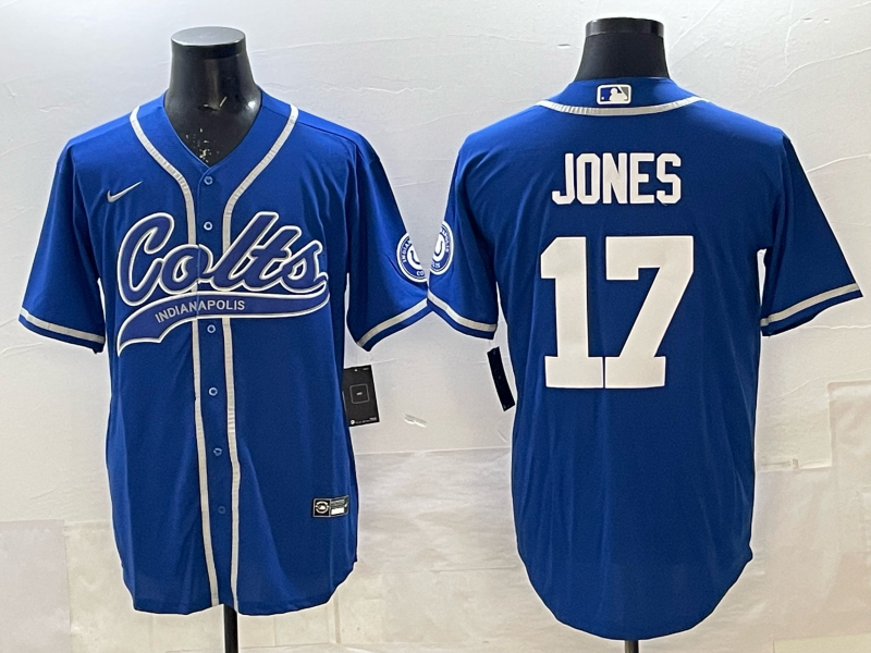 Men's Indianapolis Colts Daniel Jones #17 Royal Player Game Jersey football jersey product view 1