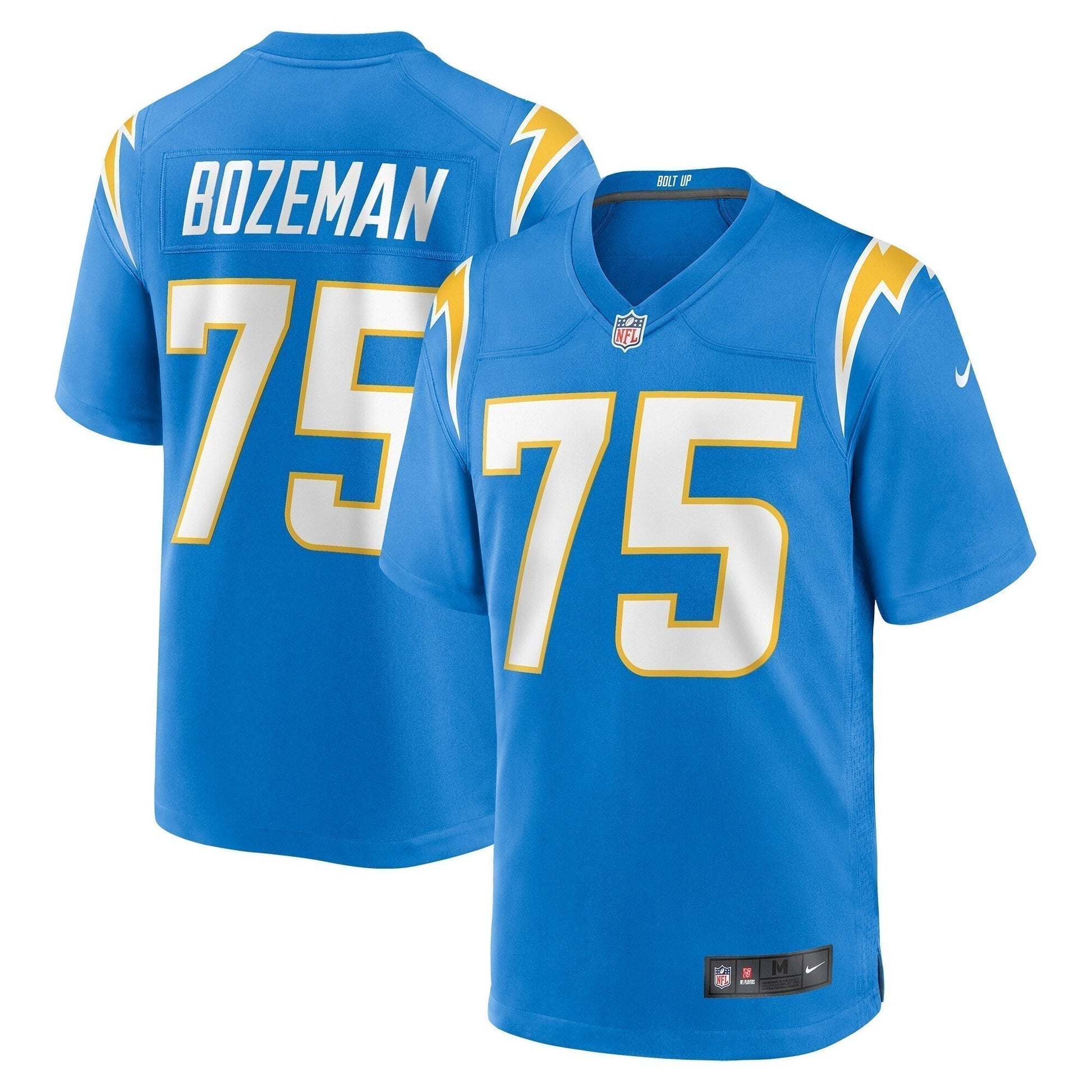 Bradley Bozeman Los Angeles Chargers Game Jersey - Powder Blue football jersey product view 1