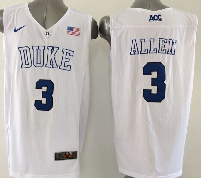 Men's Duke Blue Devils Grayson Allen White Player Jersey sports jersey product view 1