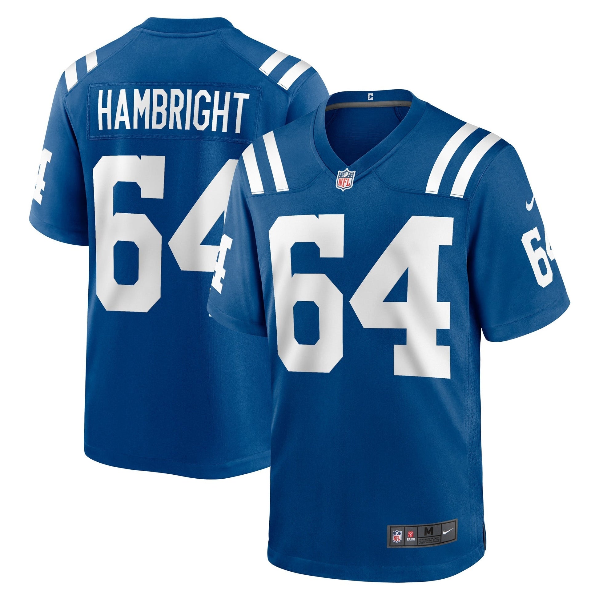 Arlington Hambright Indianapolis Colts Game Jersey - Royal football jersey product view 1