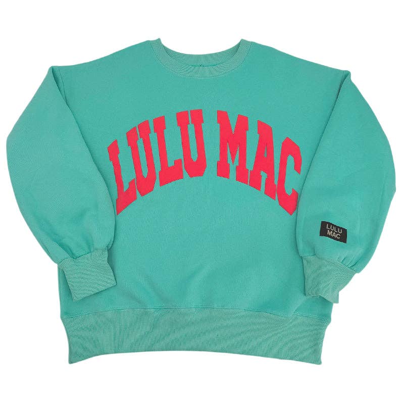 Lulu Mac Sweatshirt Mint/Coral - Puff Unisex T-shirt, Sweatshirt, Hoodie, Long Sleeve Tee - T-Shirt, Sweatshirt, Hoodie