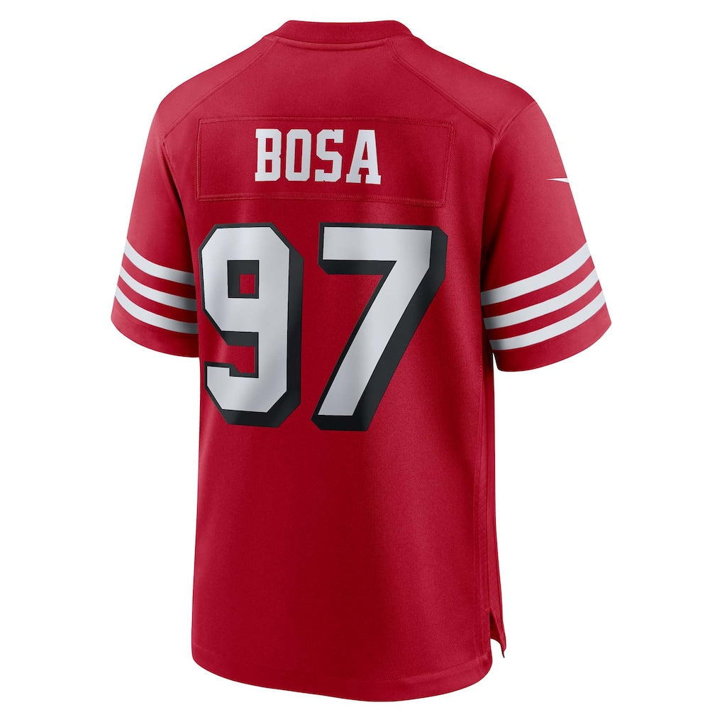 SF.49ers #97 Nick Bosa Scarlet Alternate Game Jersey football jersey product view 1