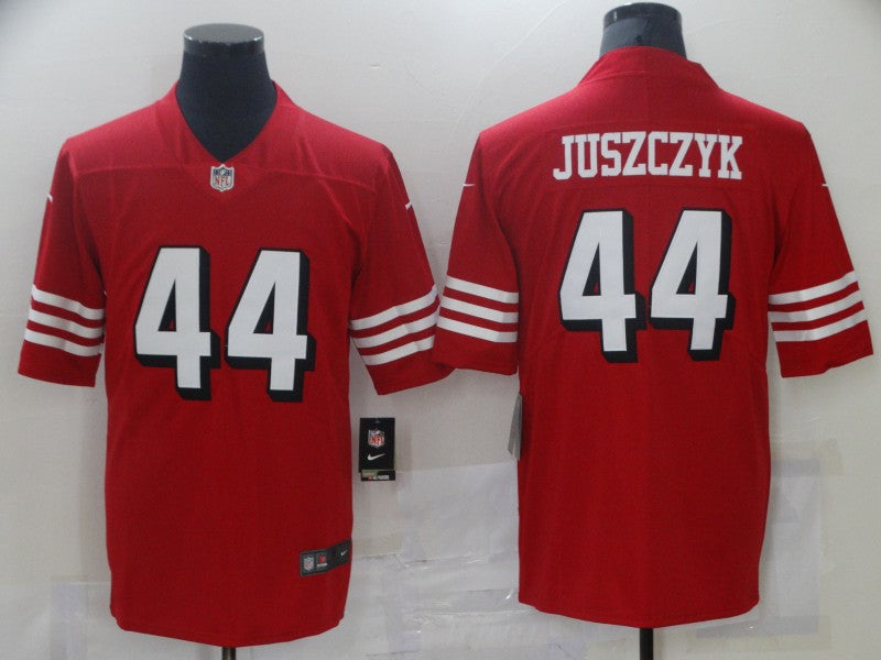 Men's San Francisco 49ers Kyle Juszczyk Red Game Player Jersey football jersey product view 1