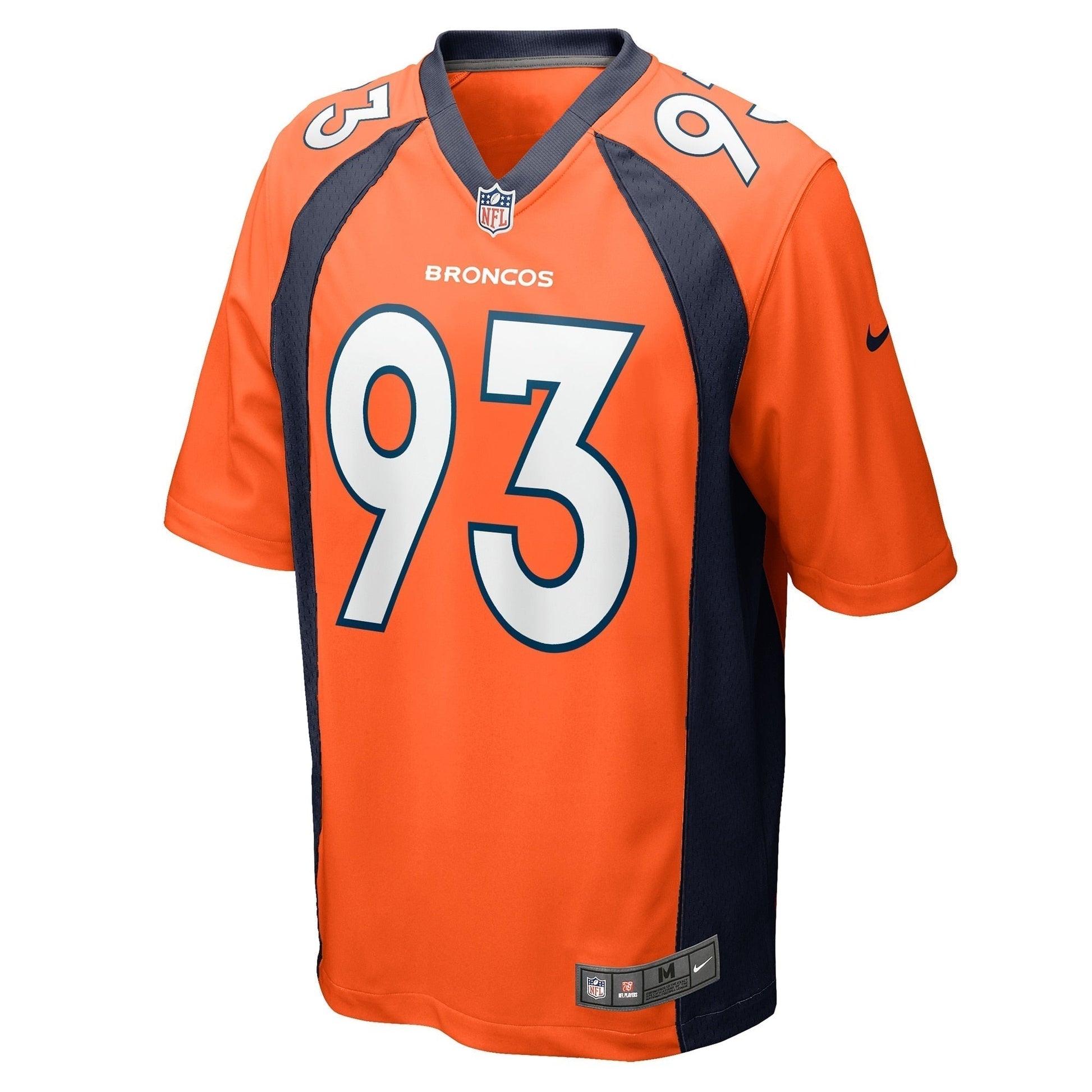 Troy Jones Denver Broncos Game Jersey - Orange football jersey product view 2