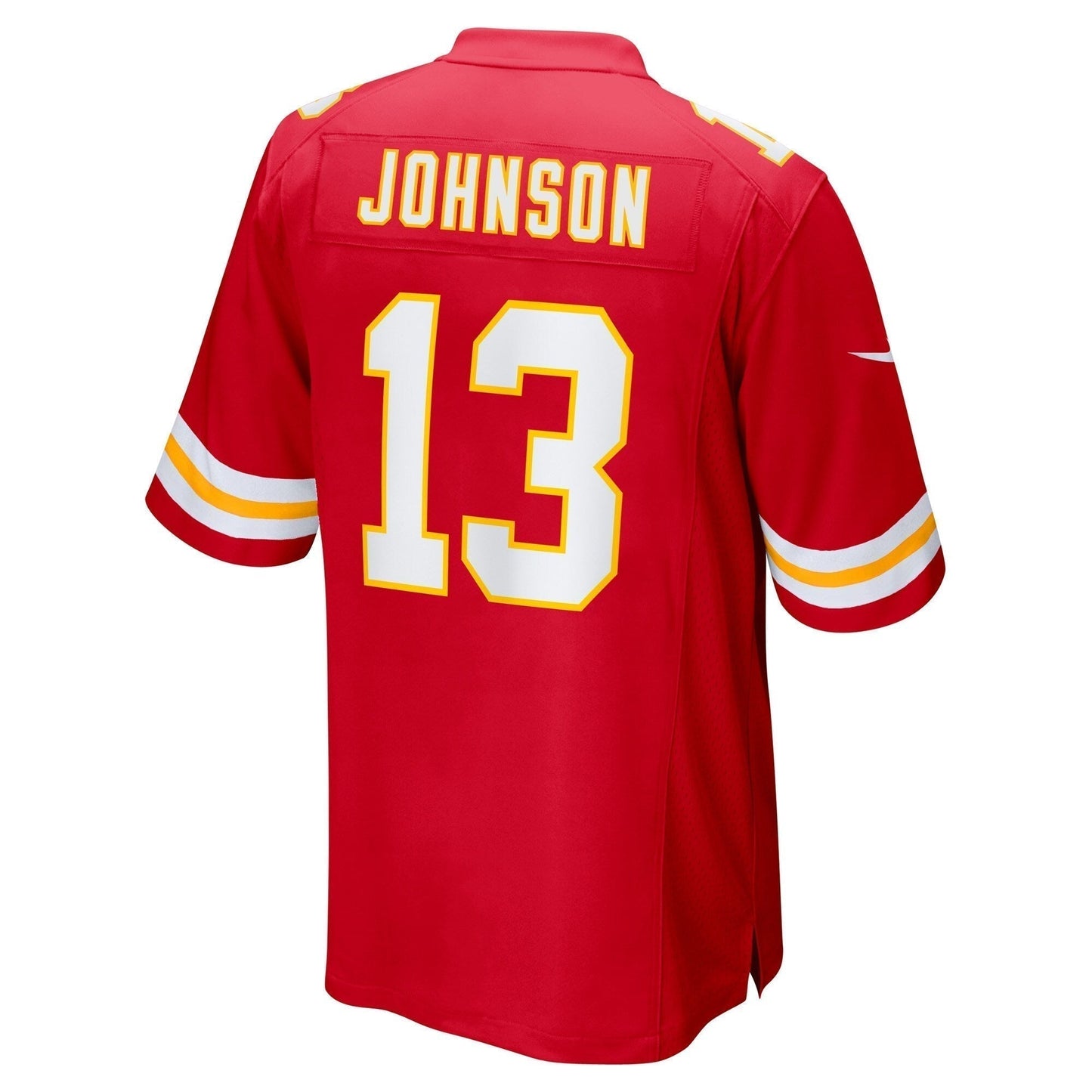 Nazeeh Johnson Kansas City Chiefs Game Jersey - Red football jersey product view 3