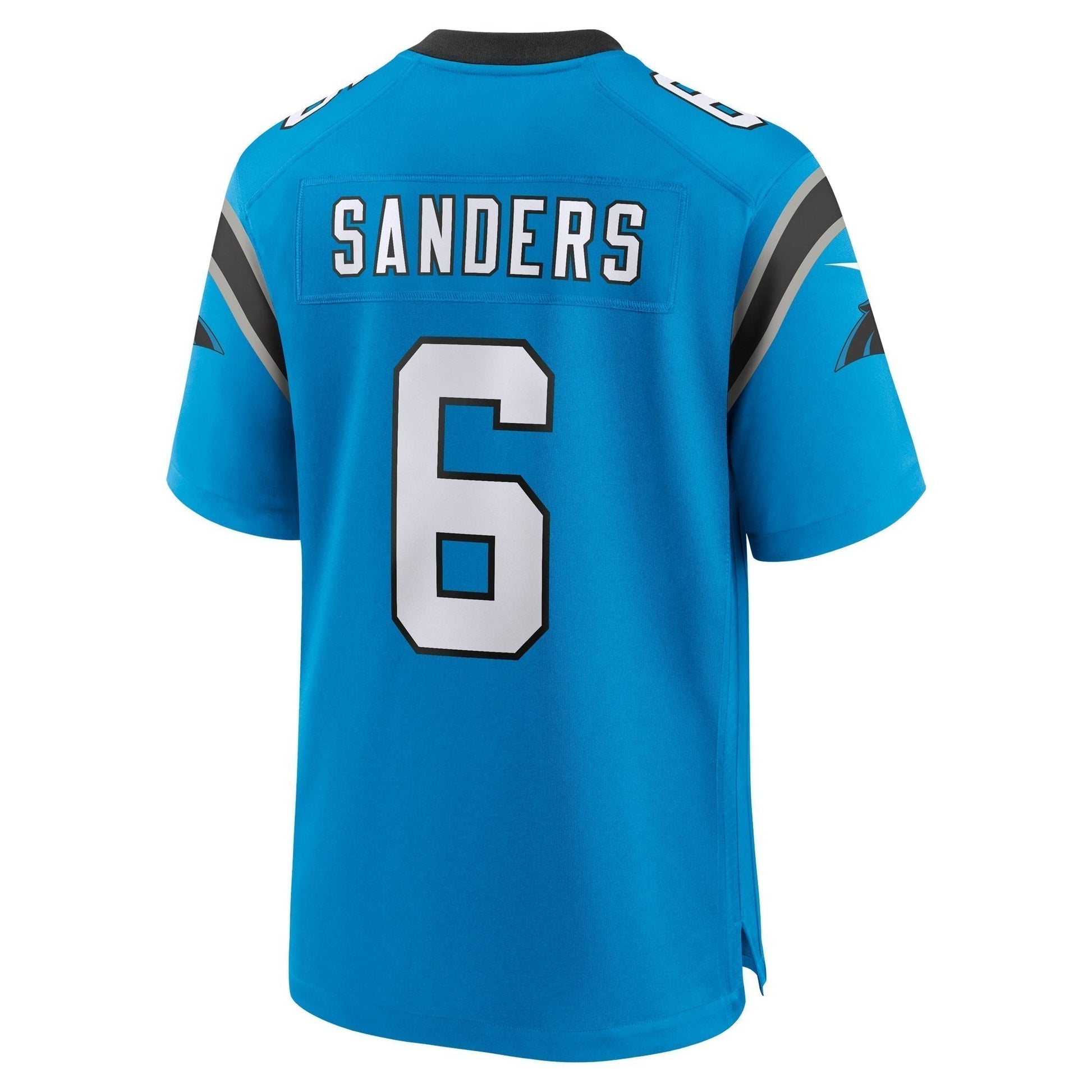 Miles Sanders Carolina Panthers Team Game Jersey - Blue football jersey product view 3