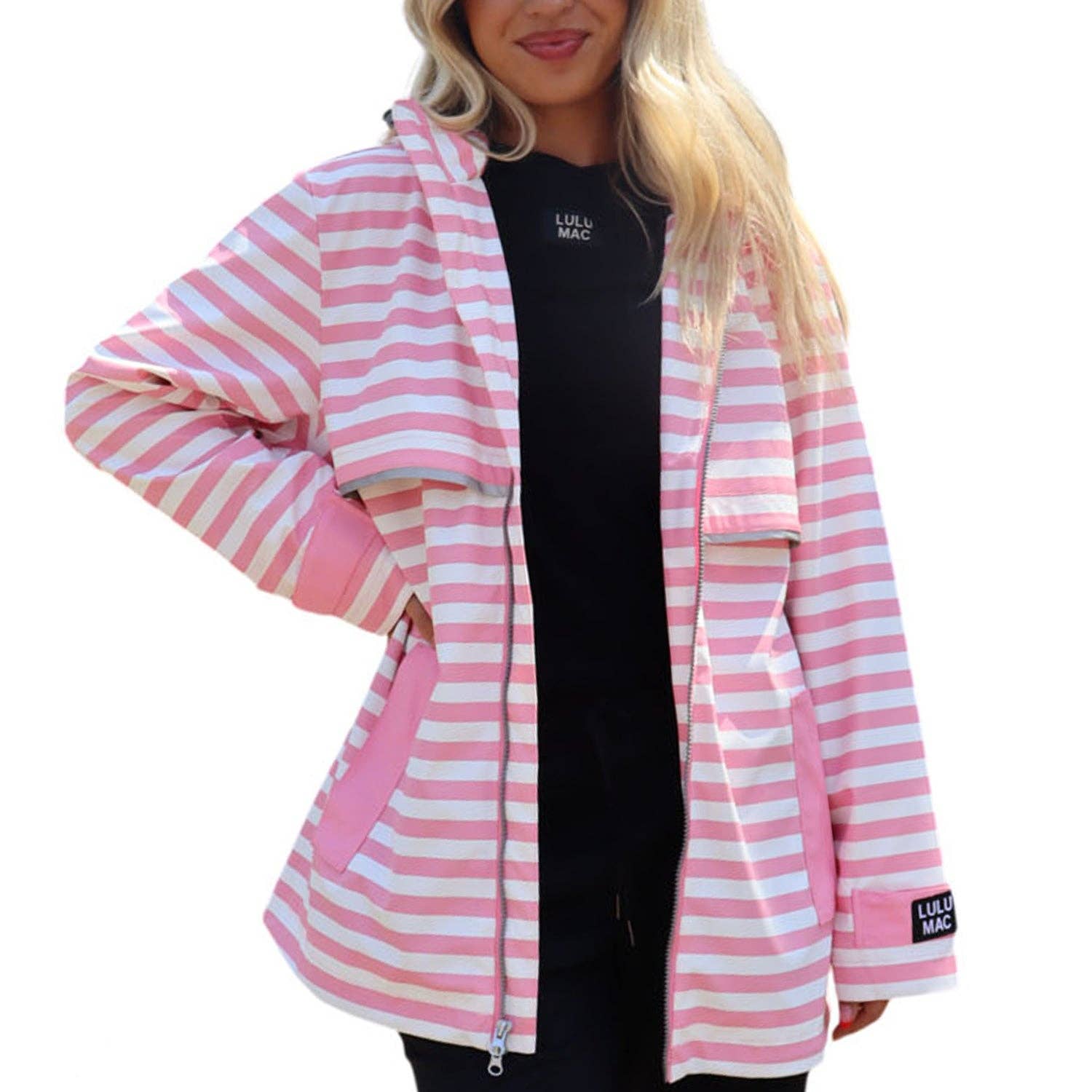 Lulu Mac Raincoat Darby Pink/White Unisex T-shirt, Sweatshirt, Hoodie, Long Sleeve Tee - T-Shirt, Sweatshirt, Hoodie