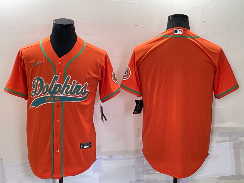 Men's Miami Dolphins Orange Blank Jersey football jersey product view 1