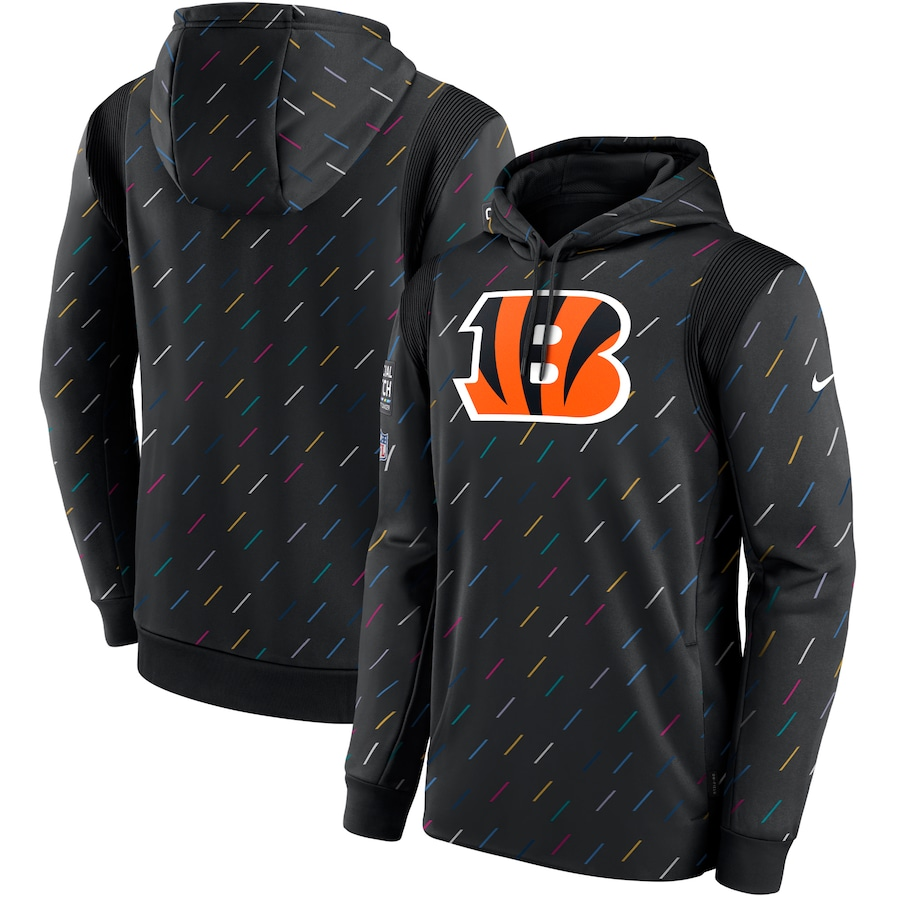 Men's Cincinnati Bengals 2021 Salute to Service Hoodie Black football jersey product view 1