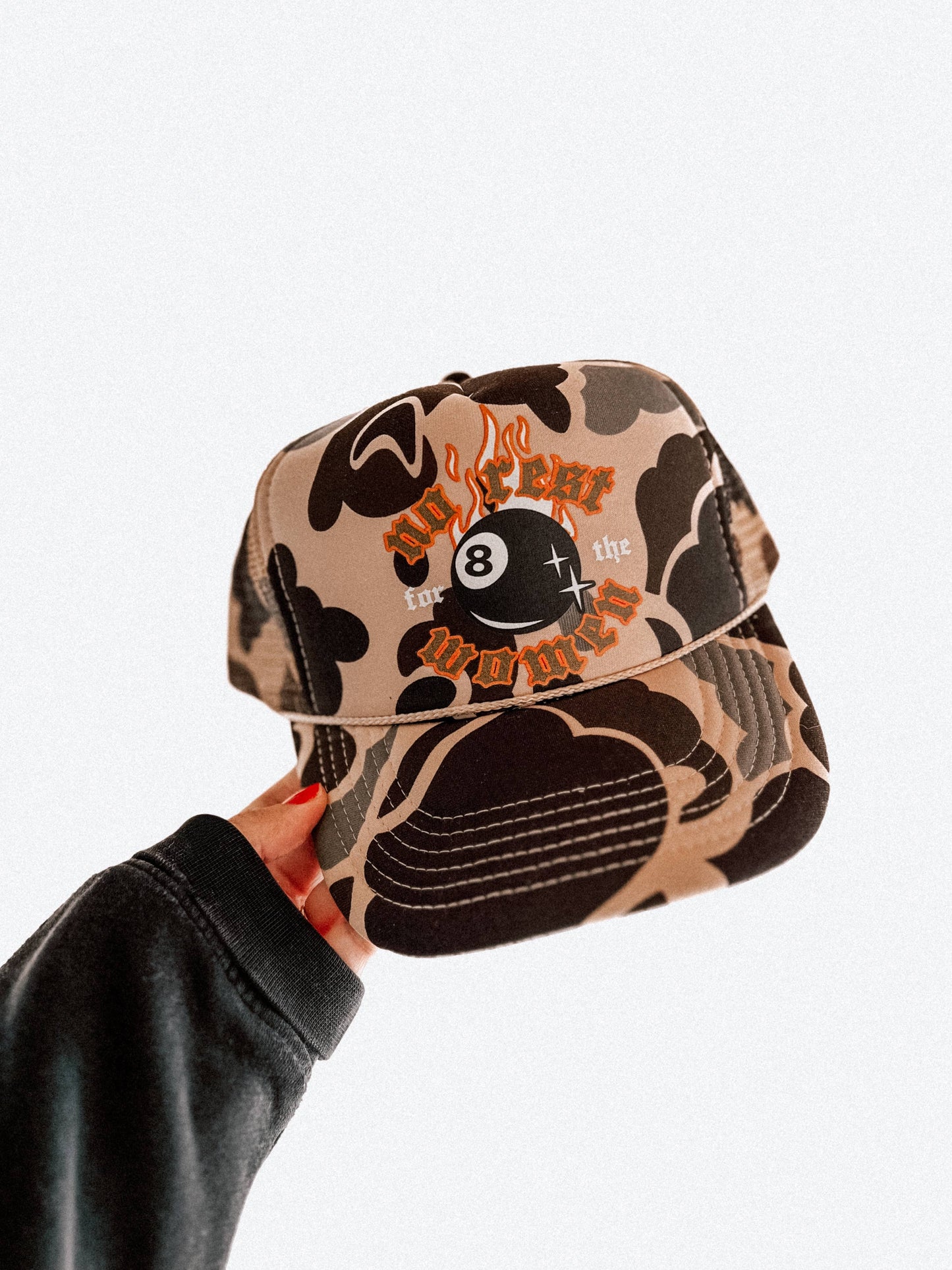No Rest For the Women Feminist Trucker Hat - Camo Unisex T-shirt, Sweatshirt, Hoodie, Long Sleeve Tee - T-Shirt, Sweatshirt, Hoodie