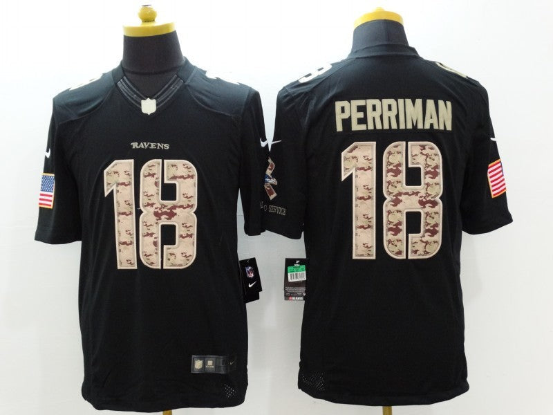Men's Baltimore Ravens Rashad Perriman #18 Black Game Player Jersey1 football jersey product view 1