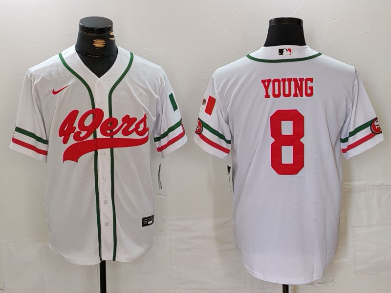 Men's San Francisco 49ers Steve Young White Player Jersey football jersey product view 1