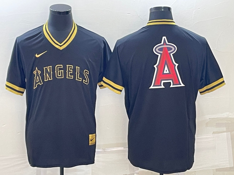 Men's Los Angeles Angels Black Alternate Replica Team Jersey1 baseball jersey product view 1