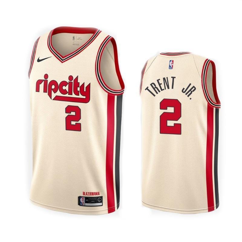 Gary Trent Jr. Portland Trailblazers City Edition Jersey basketball jersey product view 1