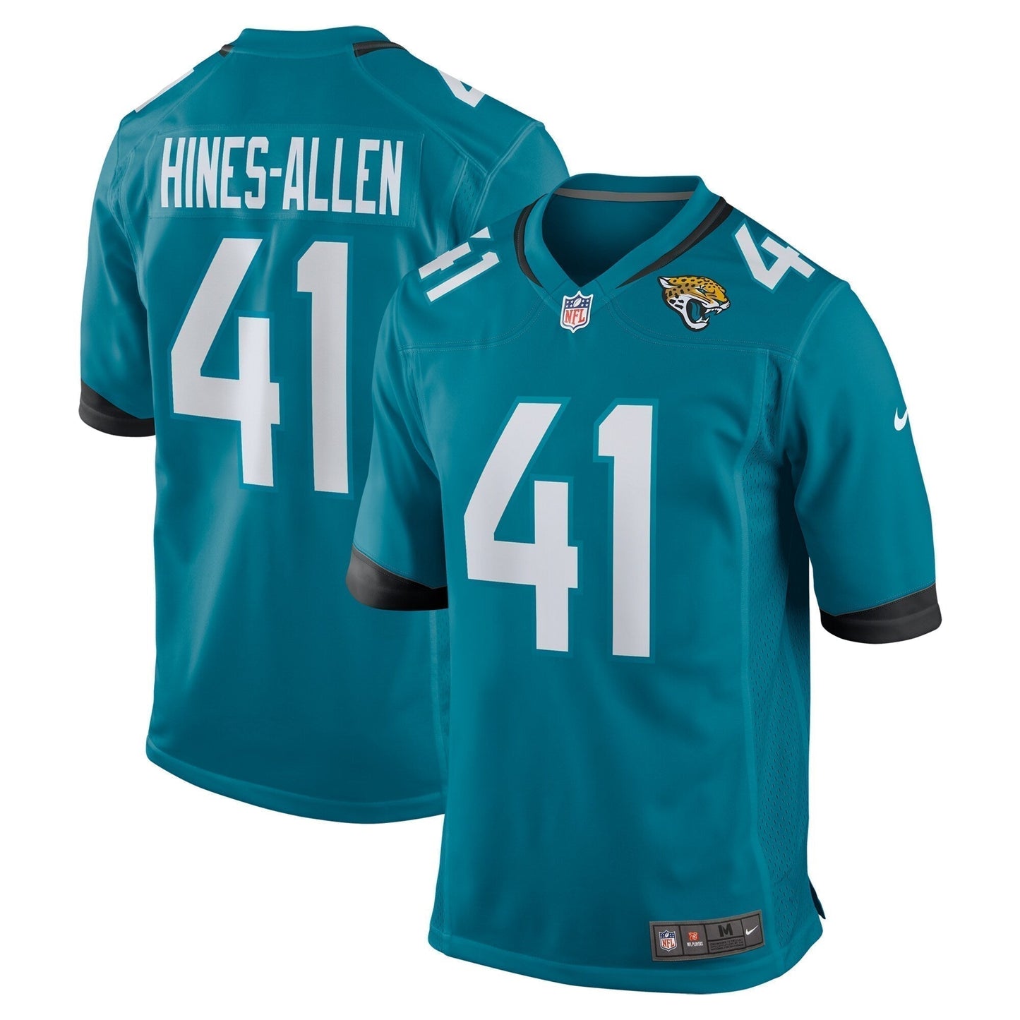 Josh Hines-Allen Jacksonville Jaguars Game Jersey - Teal football jersey product view 1