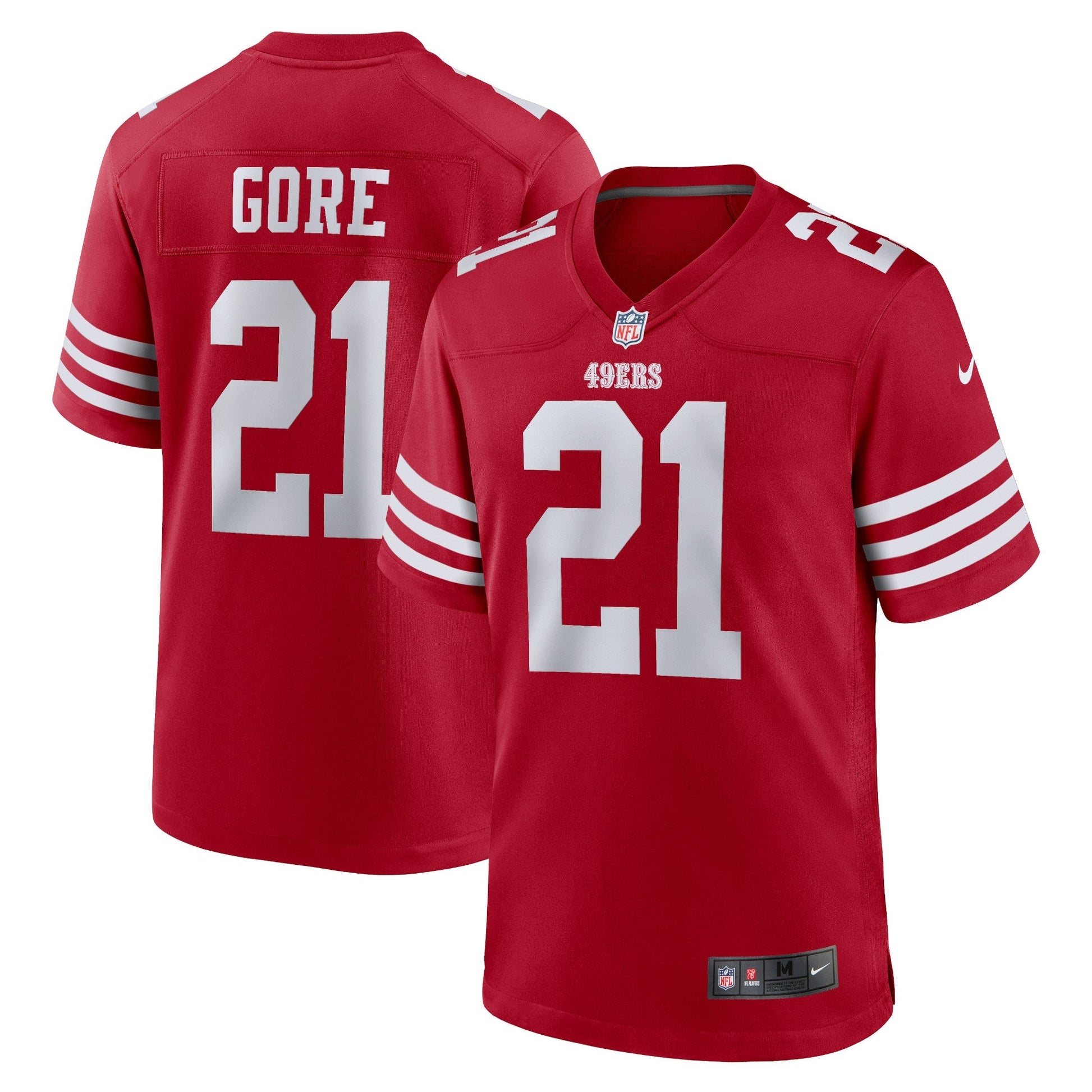Frank Gore San Francisco 49ers Retired Game Jersey - Scarlet football jersey product view 1