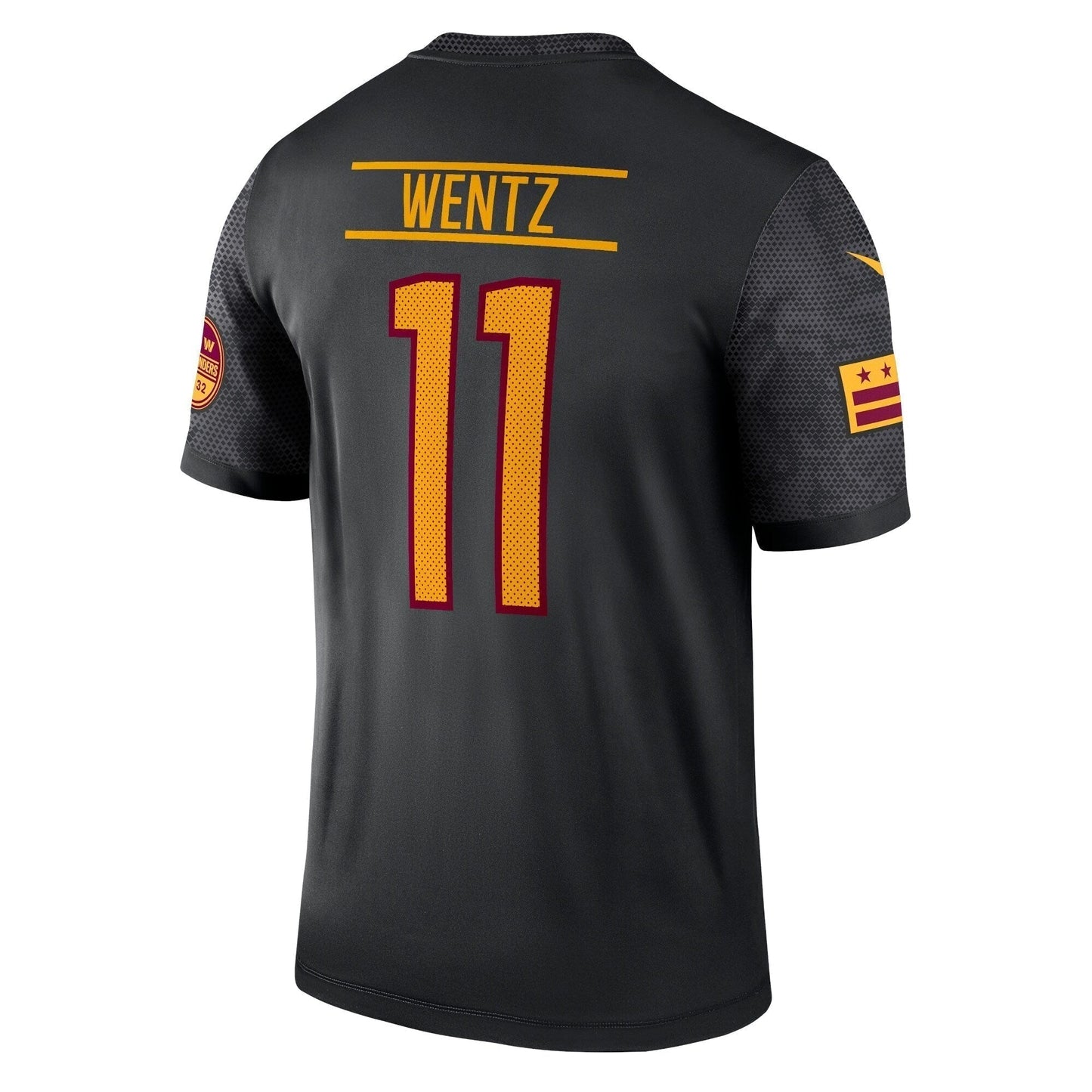 Carson Wentz Washington Commanders Alternate Legend Jersey - Black football jersey product view 3